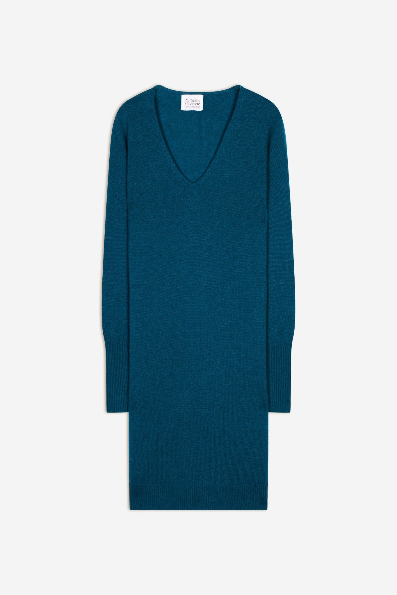 CAPELET robe col v paon 100% cachemire