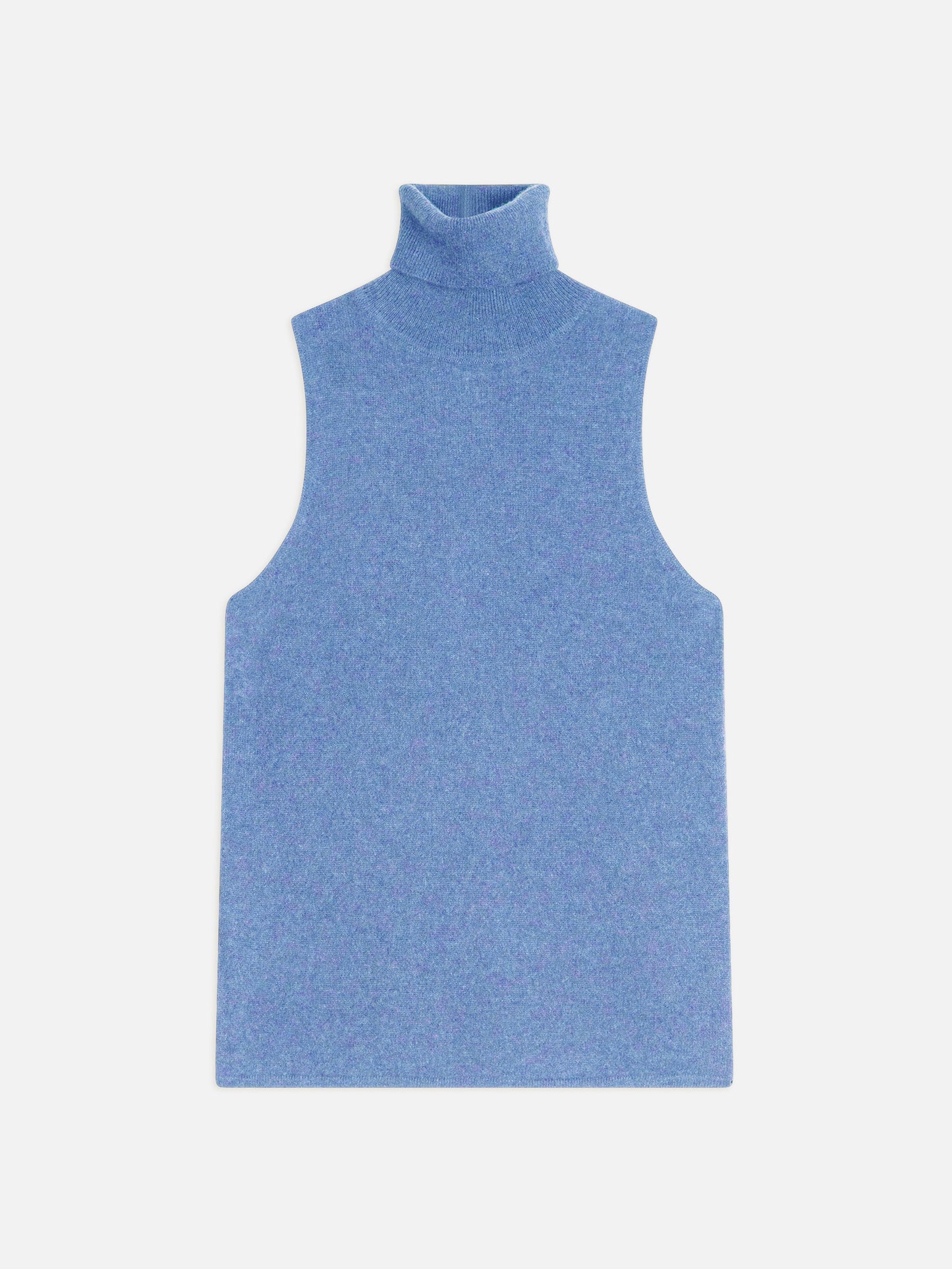 CAPUCIN ärmelloser Rollkragenpullover sky 100% Kaschmir