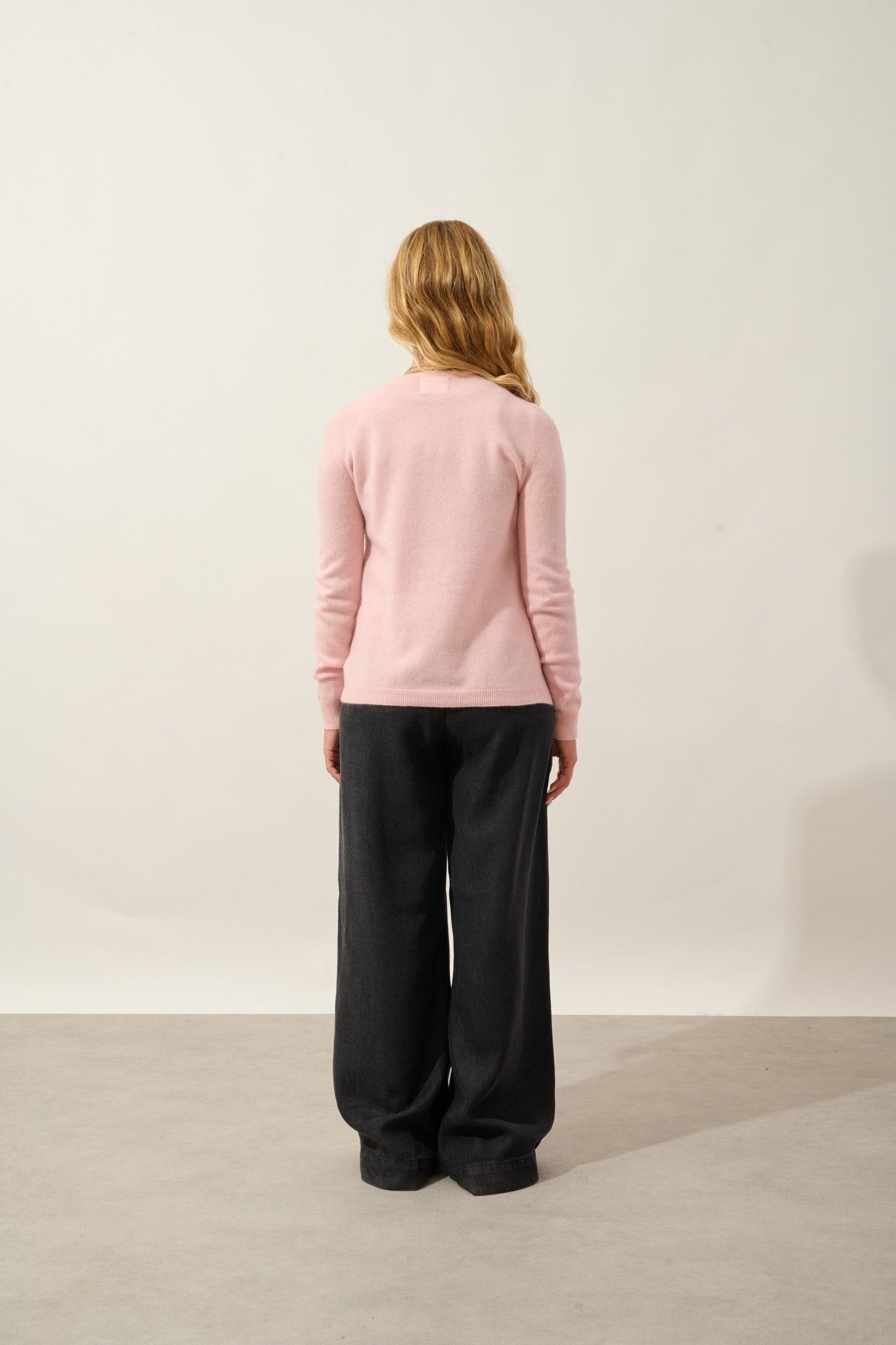 caron cardigan col rond ballerine 100% cachemire