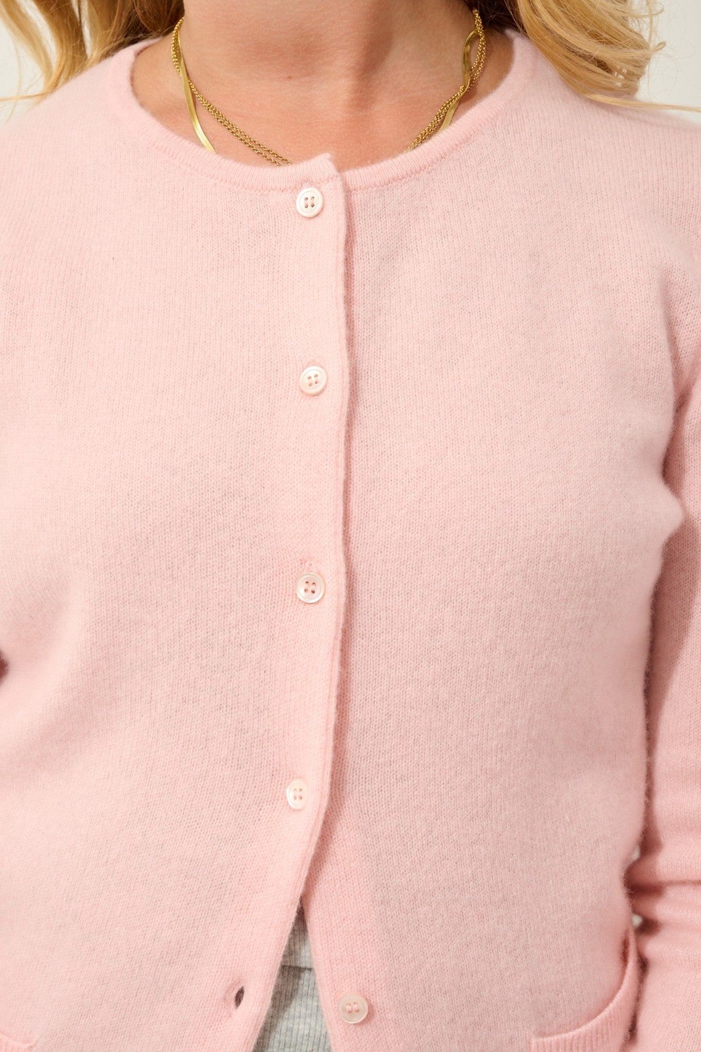 caron cardigan col rond ballerine 100% cachemire