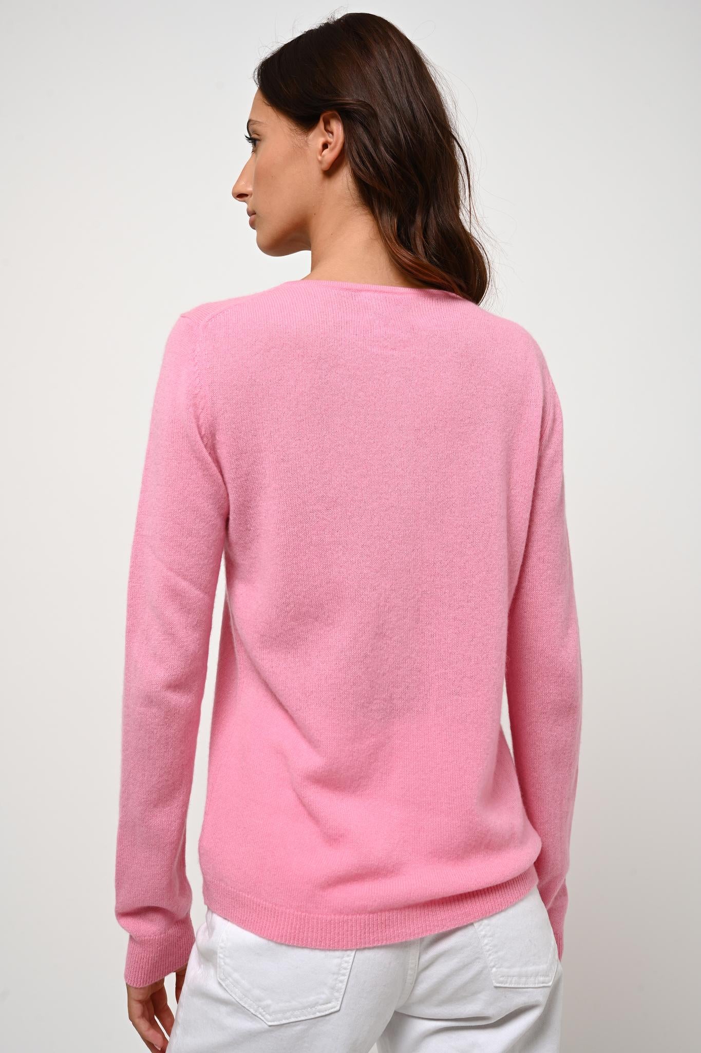 CARON cardigan round neck malabar 100% cashmere