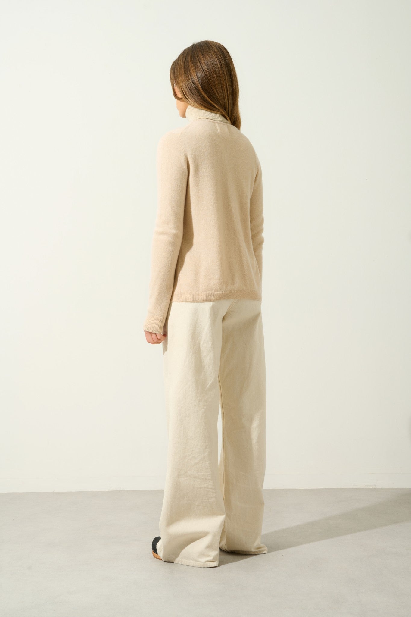 caron cardigan col rond sable 100% cachemire