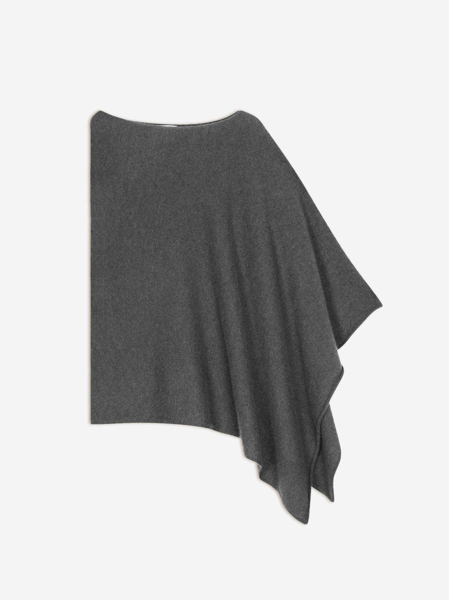 CARRA poncho anthracite chiné 100% cachemire