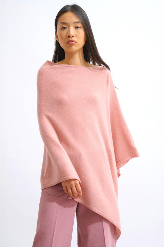 CARRA poncho rosewood 100% cashmere