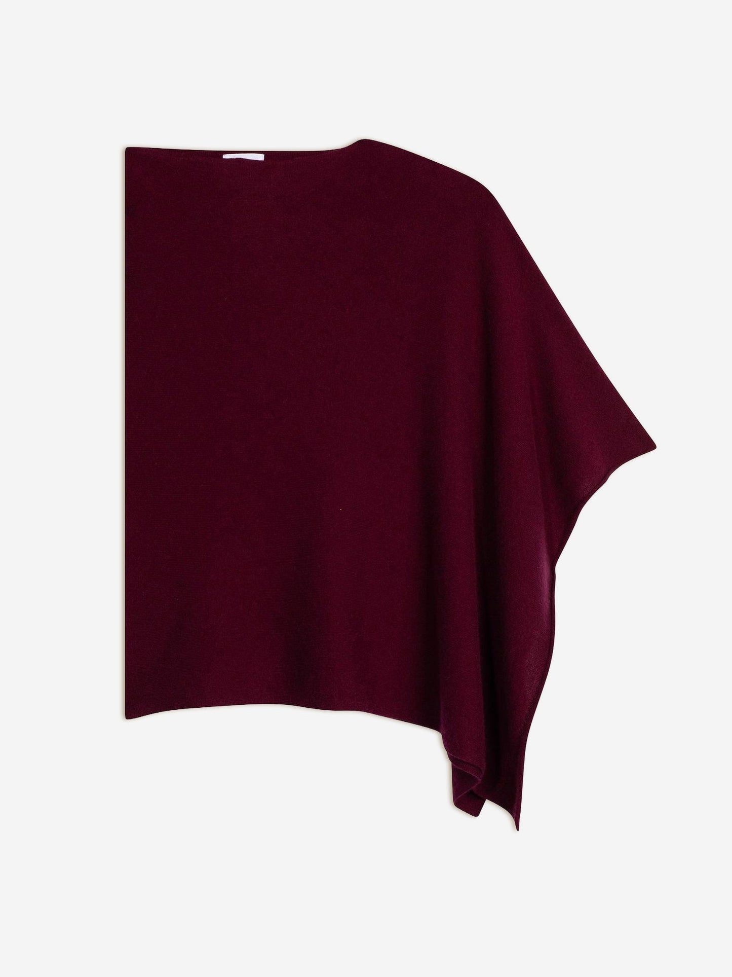 CARRA burgundy poncho 100% cashmere