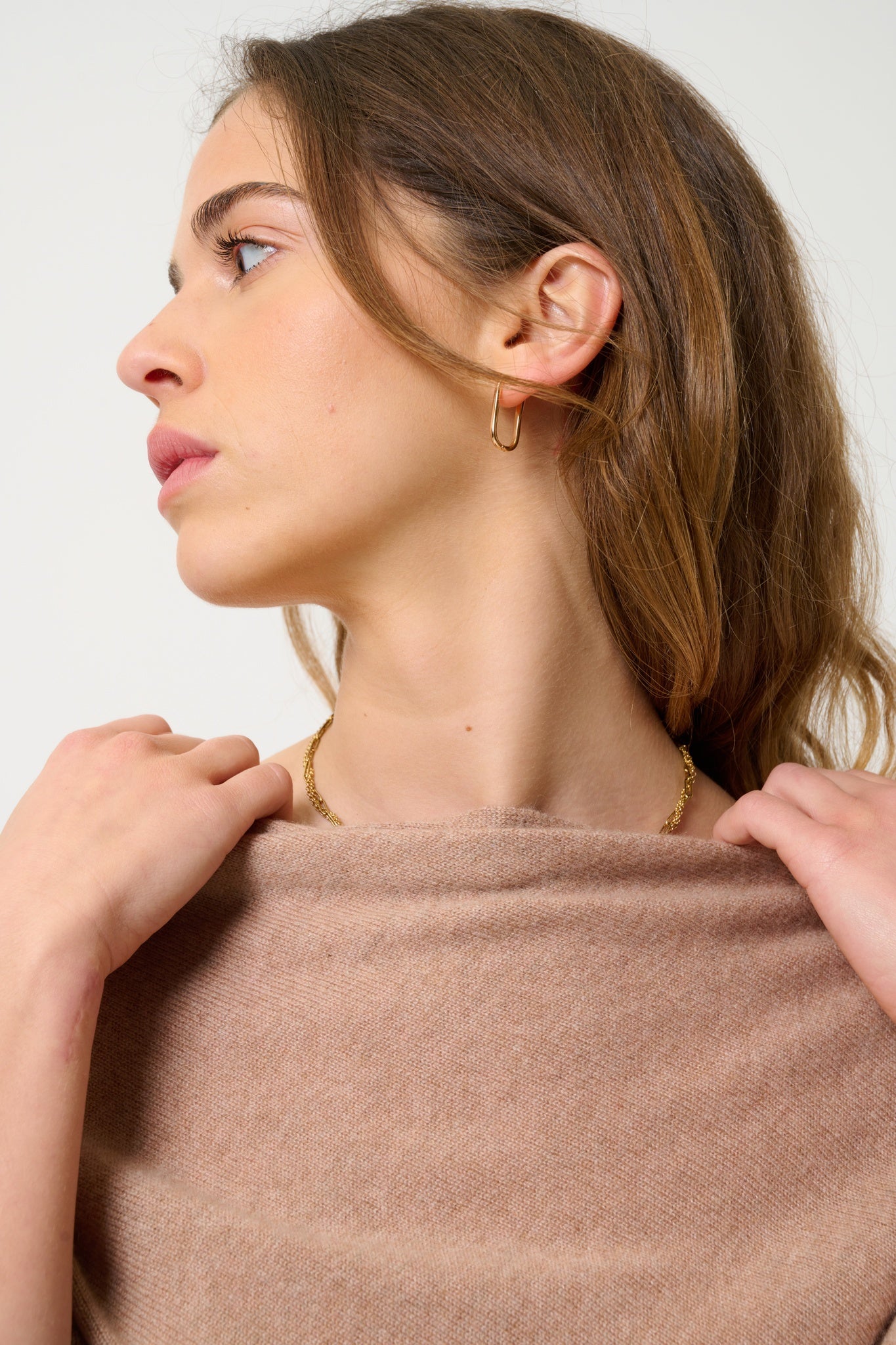 CARRA Kamel-Melange-Poncho 100% Kaschmir