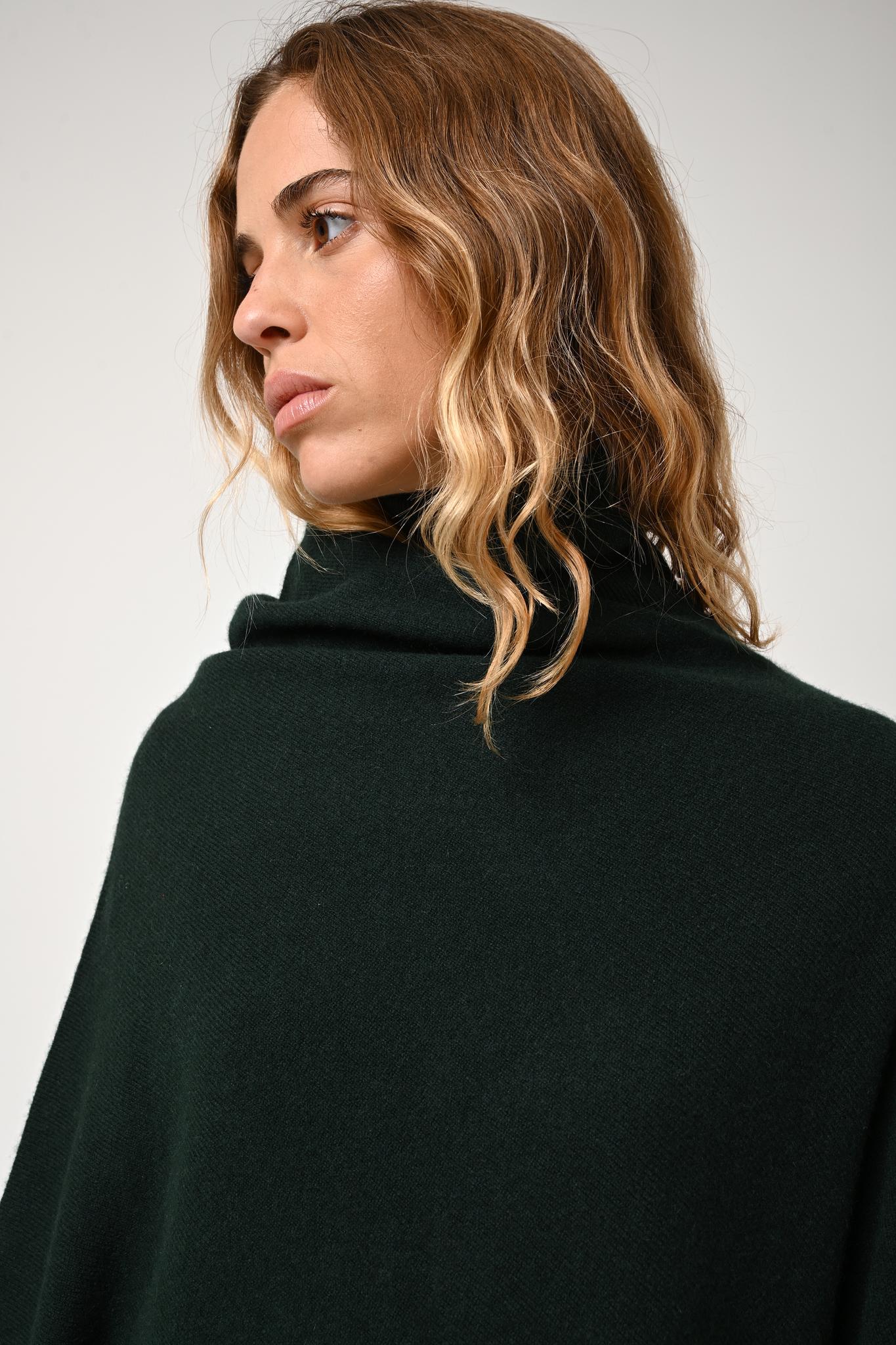 CARRA poncho cypress 100% cashmere