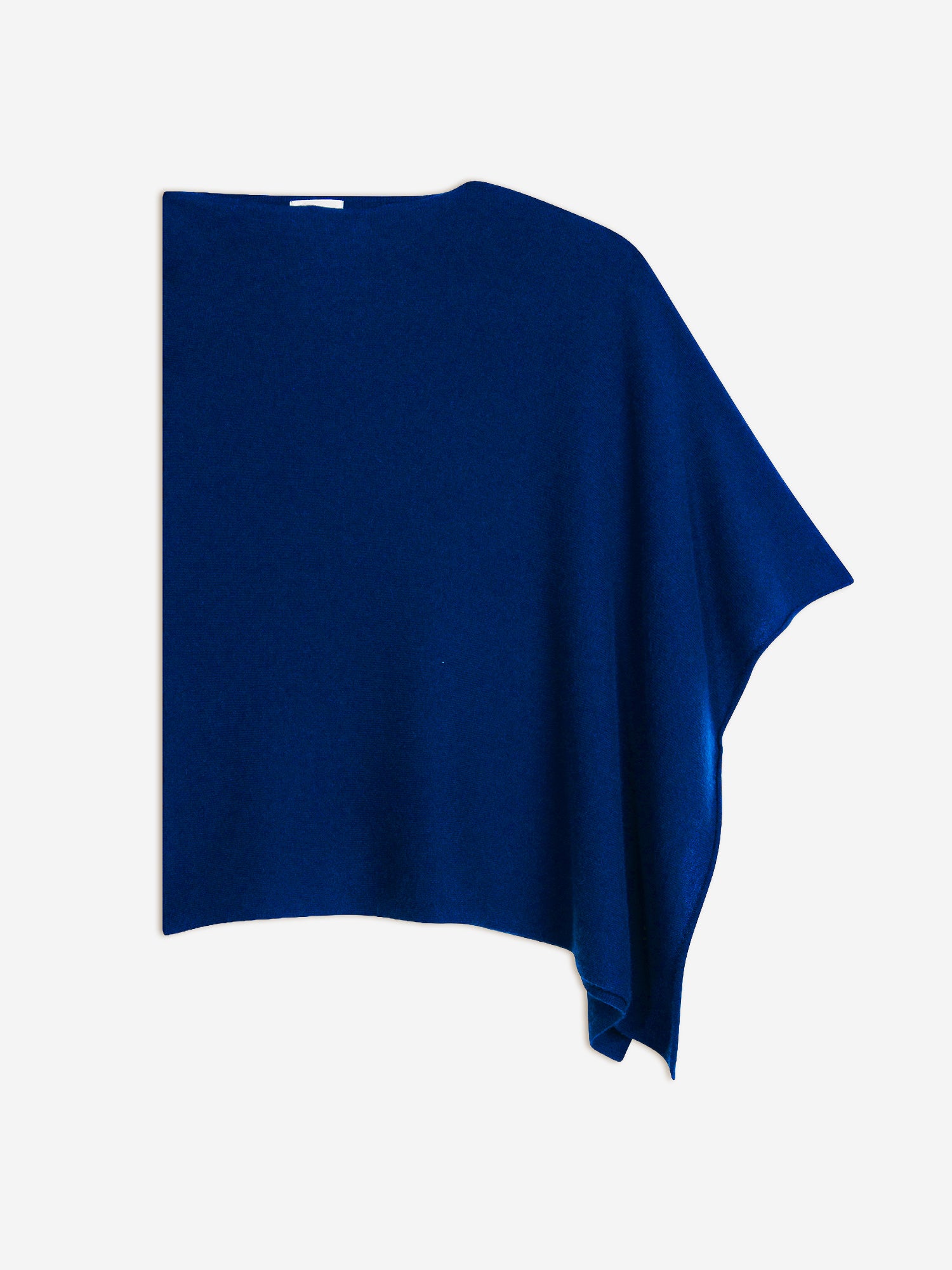 CARRA ultramarinblauer Poncho 100% Kaschmir