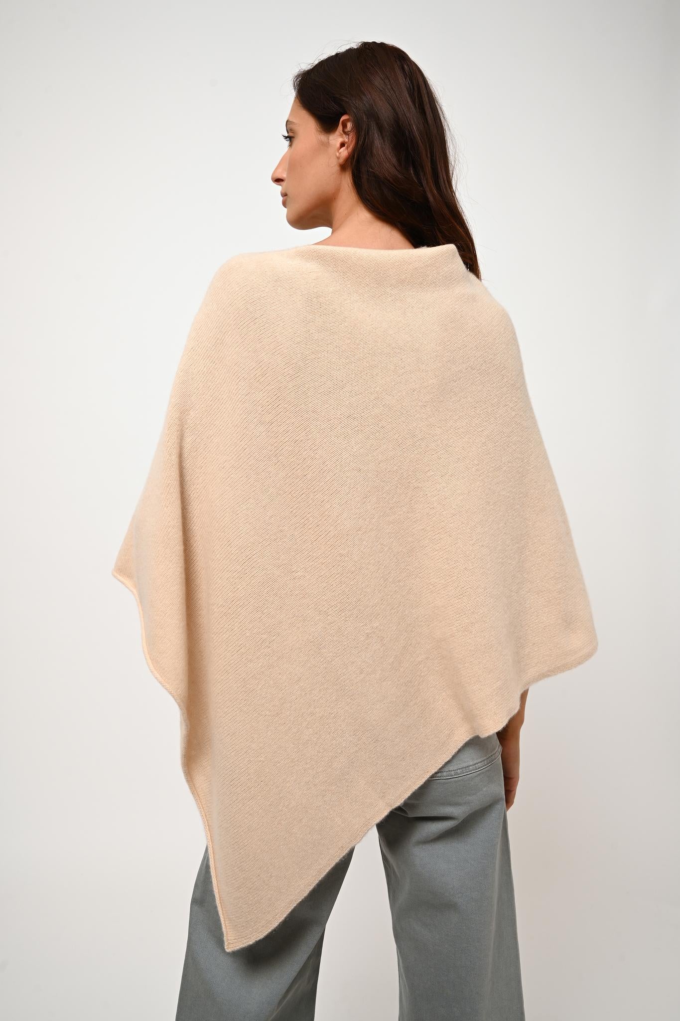 CARRA Sandponcho 100 % Kaschmir