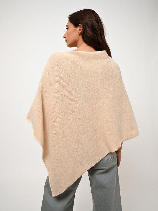 CARRA poncho sand 100% cashmere