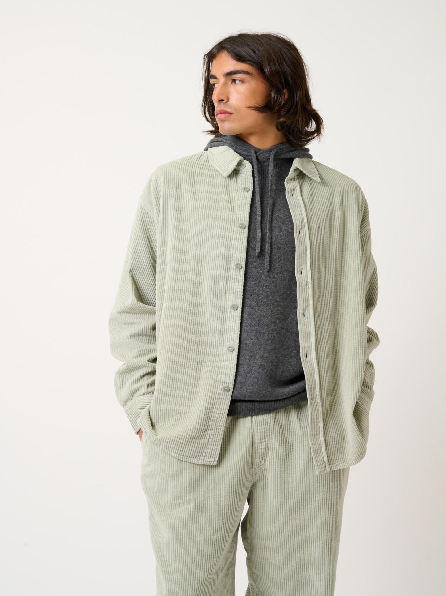 CASPER hooded sweater kangaroo pocket anthracite mottled 100% cashmere