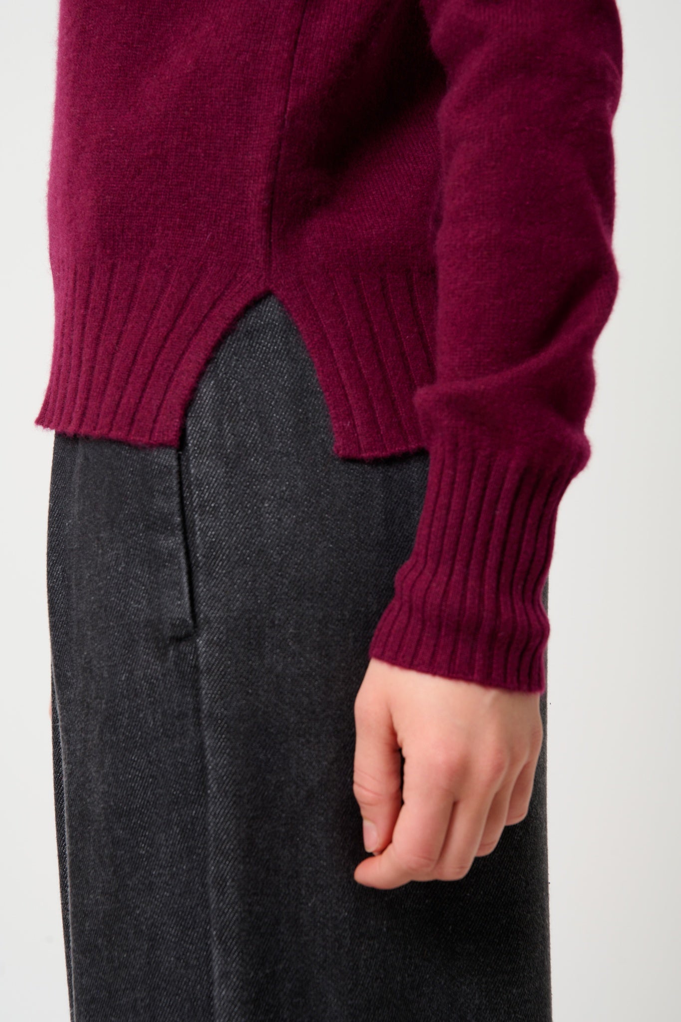 CASSY Rollkragenpullover bordeauxrot 100% Kaschmir