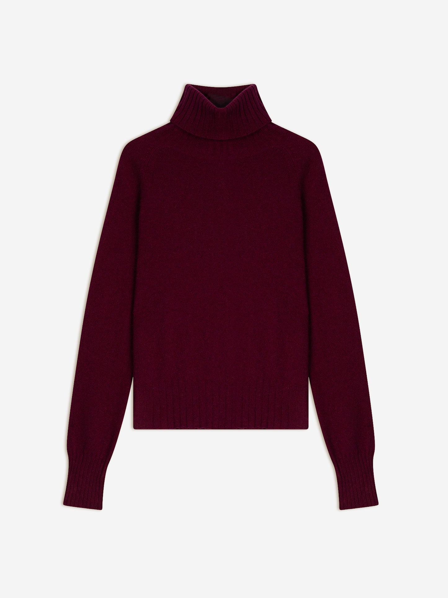 CASSY Rollkragenpullover bordeauxrot 100% Kaschmir