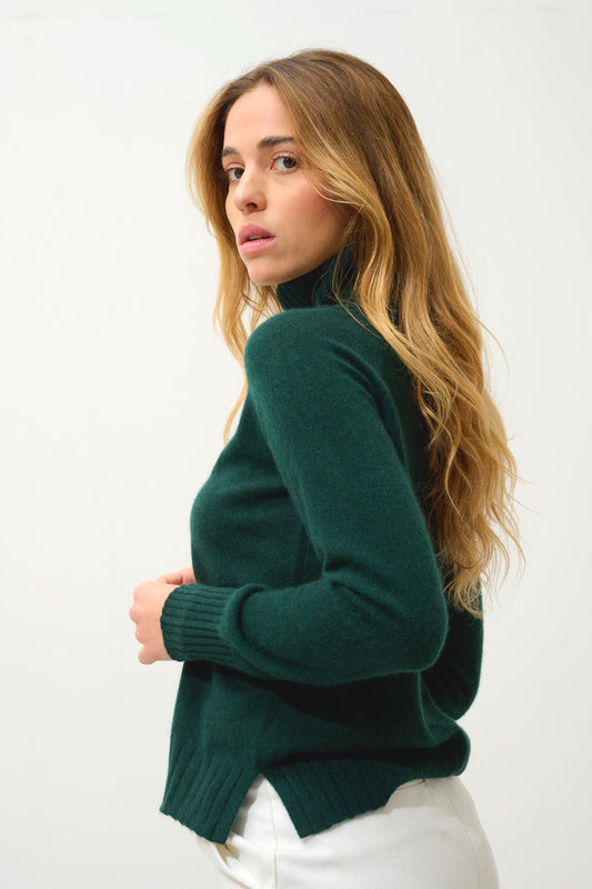 CASSY Rollkragenpullover Zypresse 100% Kaschmir