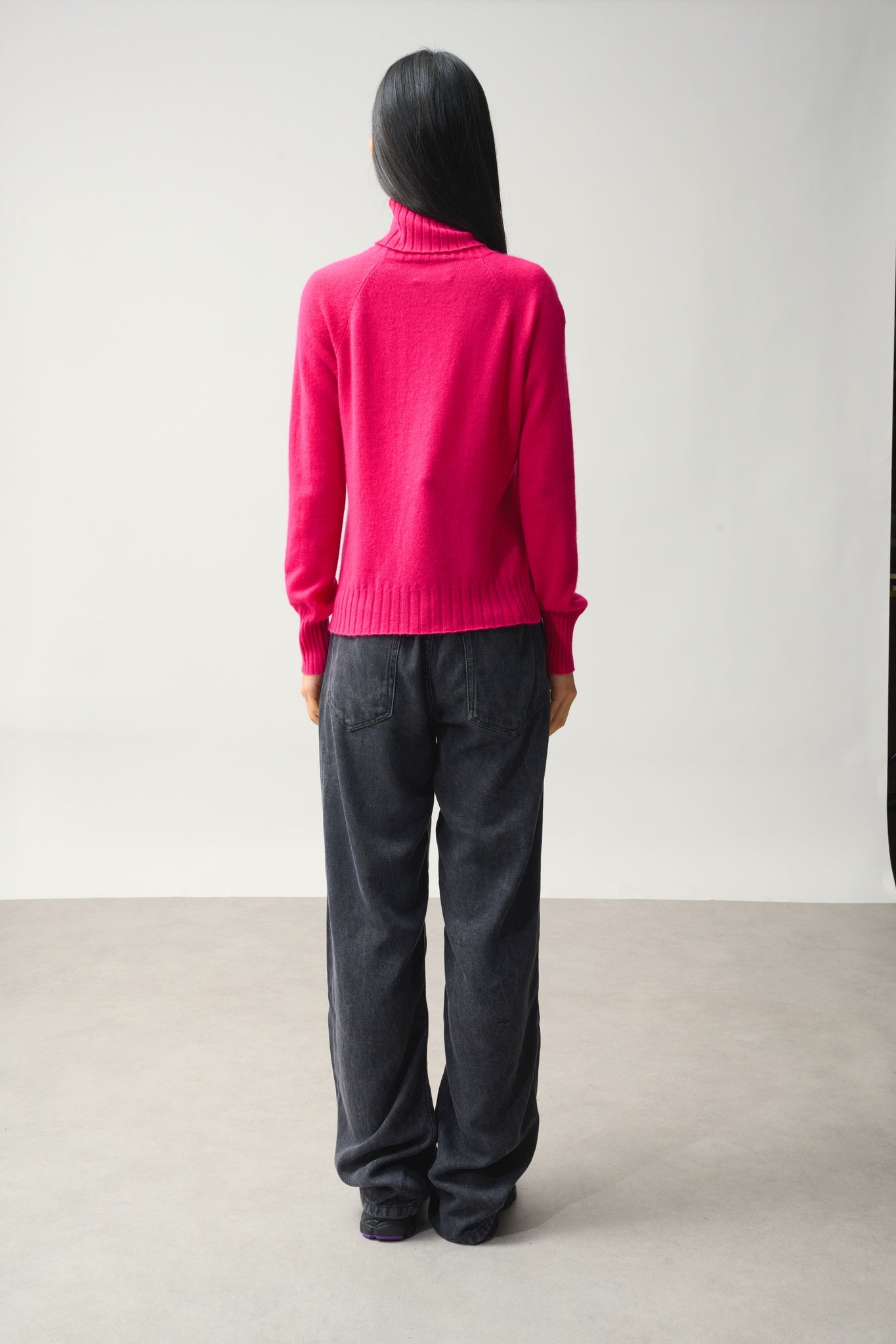 CASSY Rollkragenpullover fuchsia 100% Kaschmir