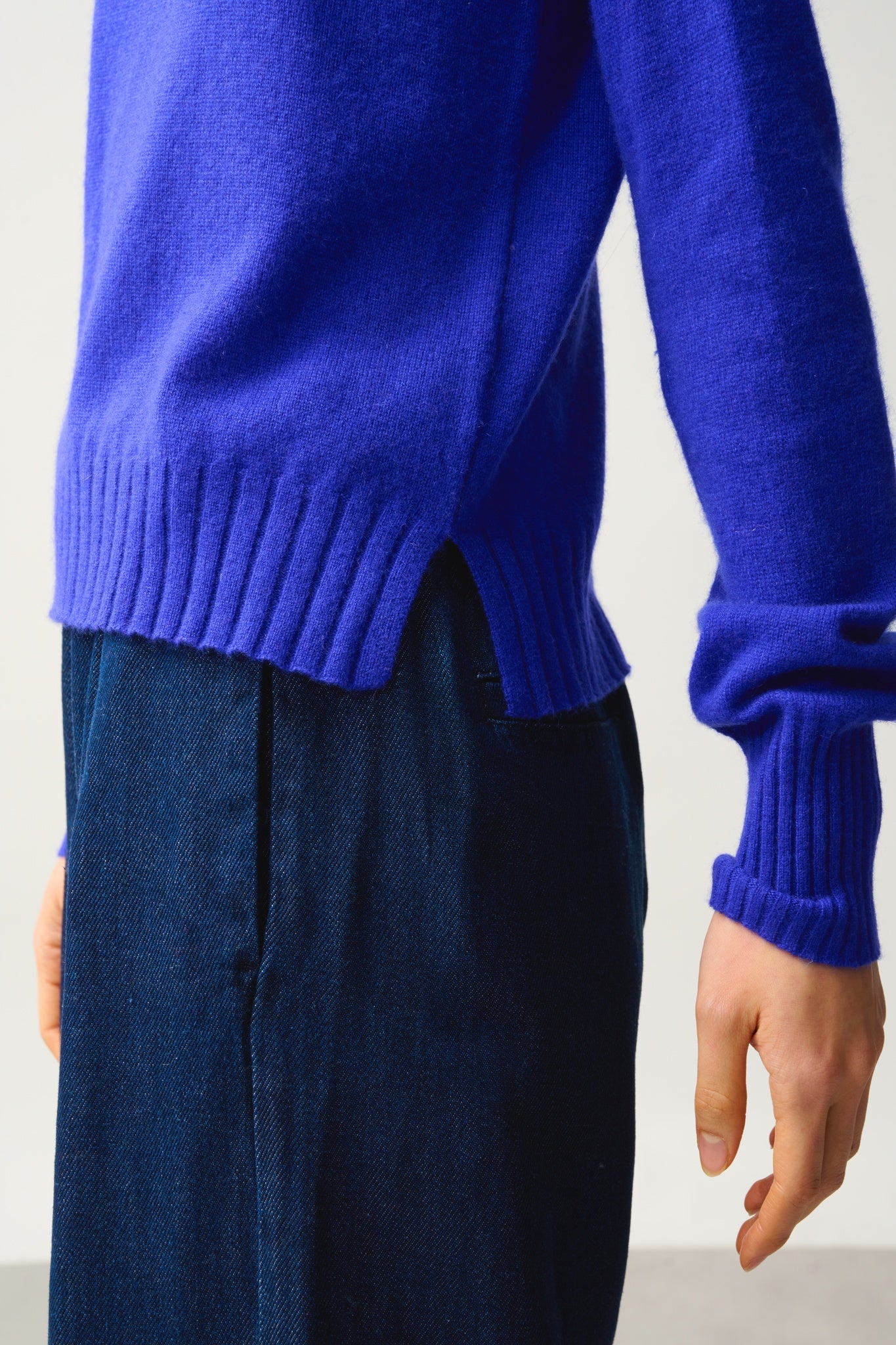 CASSY Rollkragenpullover Indigo 100% Kaschmir