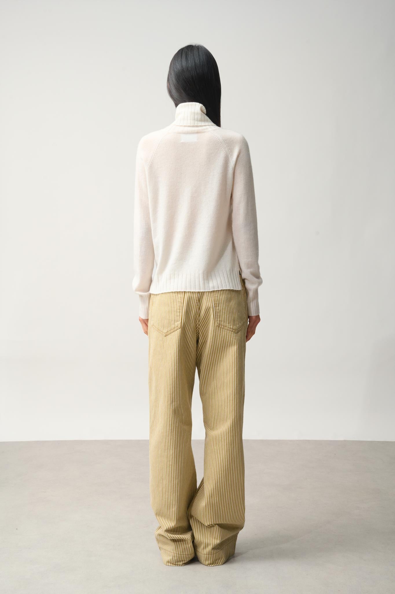 CASSY Rollkragenpullover Elfenbein 100% Kaschmir