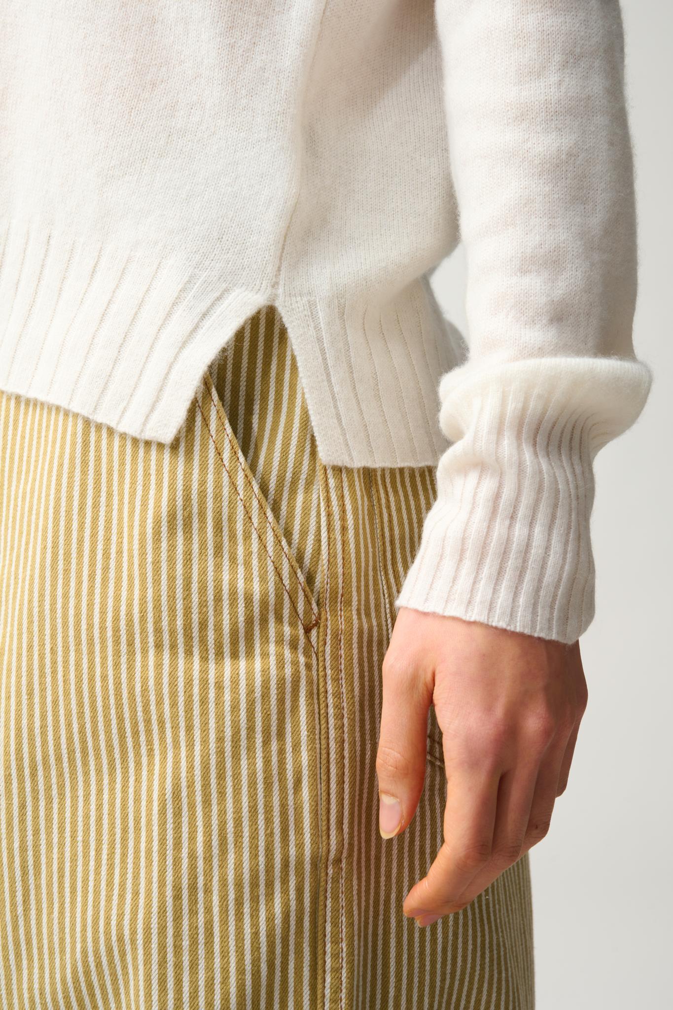 CASSY Rollkragenpullover Elfenbein 100% Kaschmir