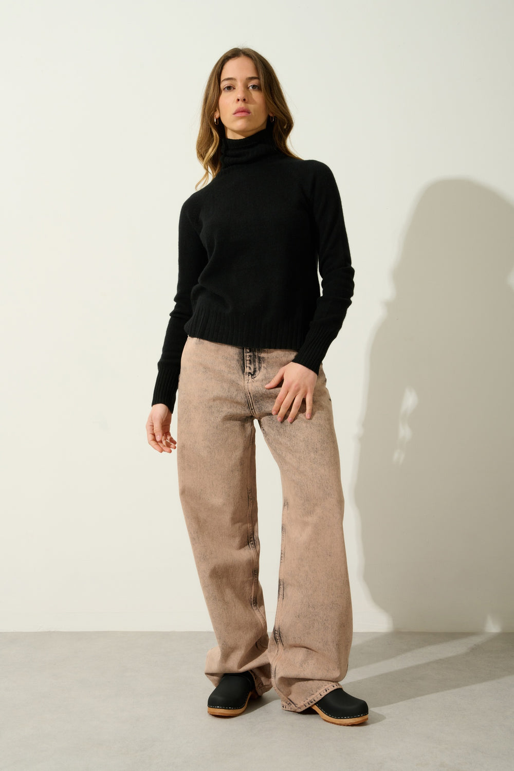 CASSY schwarzer Rollkragenpullover 100% Kaschmir