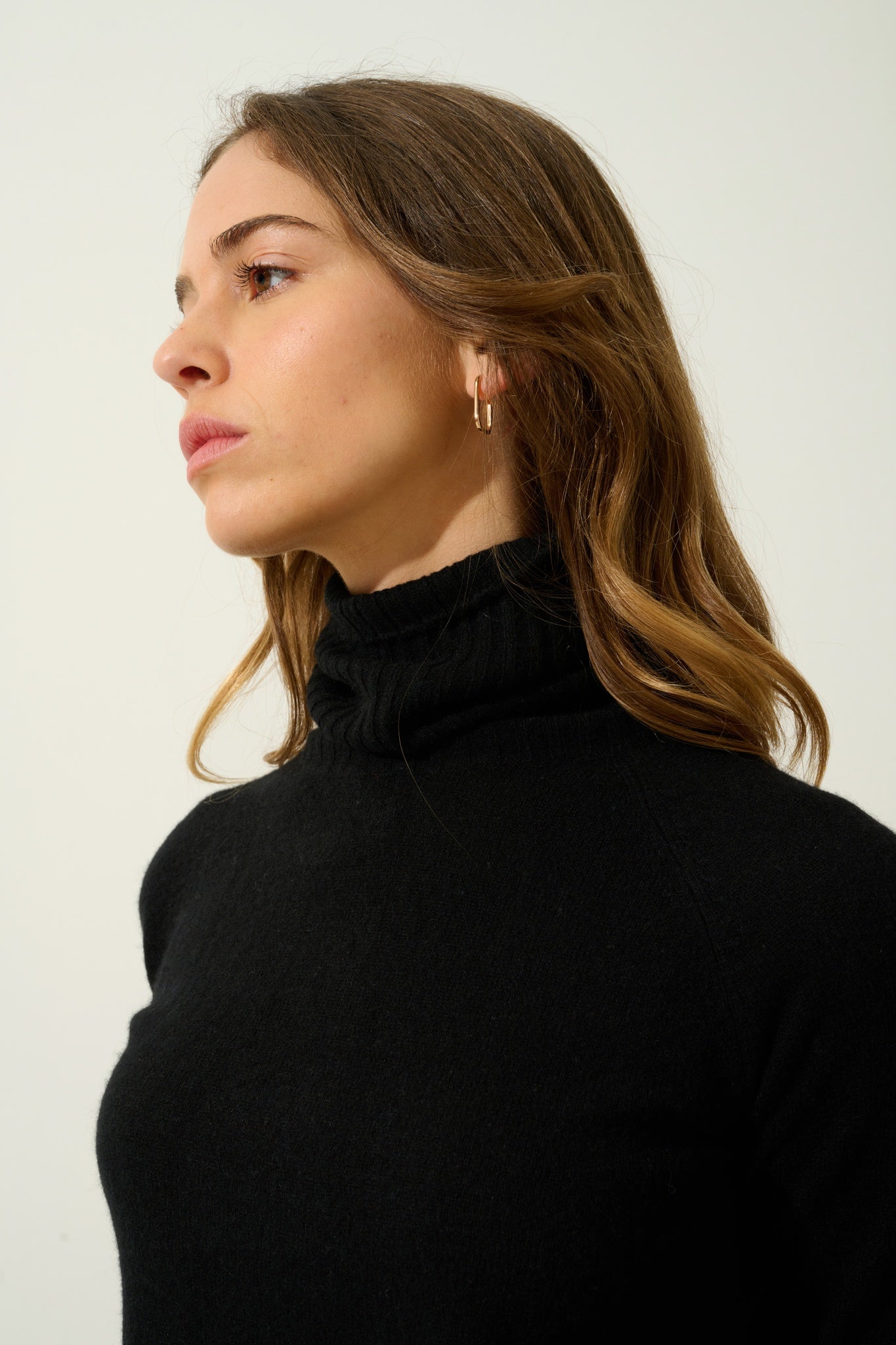 CASSY schwarzer Rollkragenpullover 100% Kaschmir