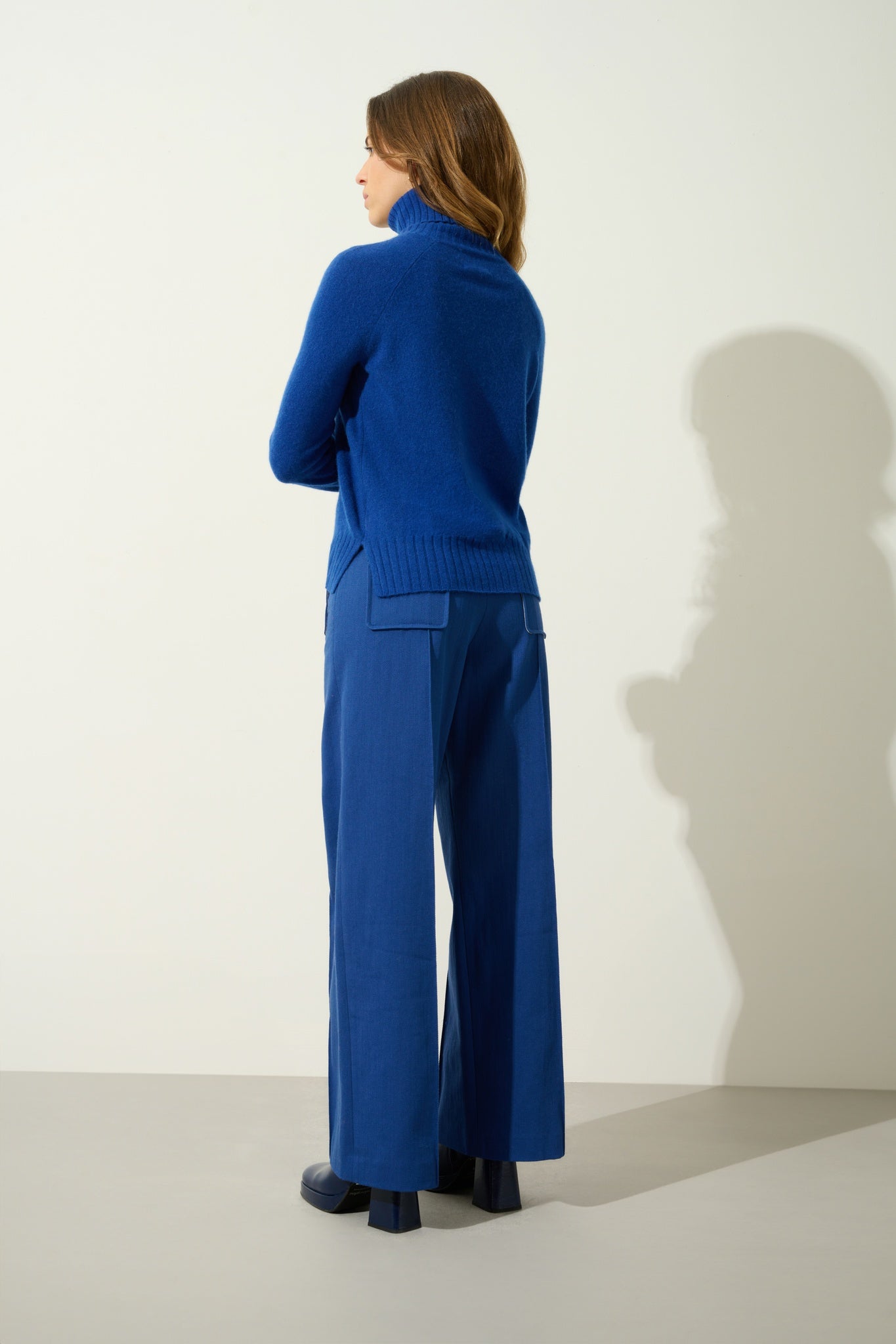 CASSY pull col roulé outremer 100% cachemire