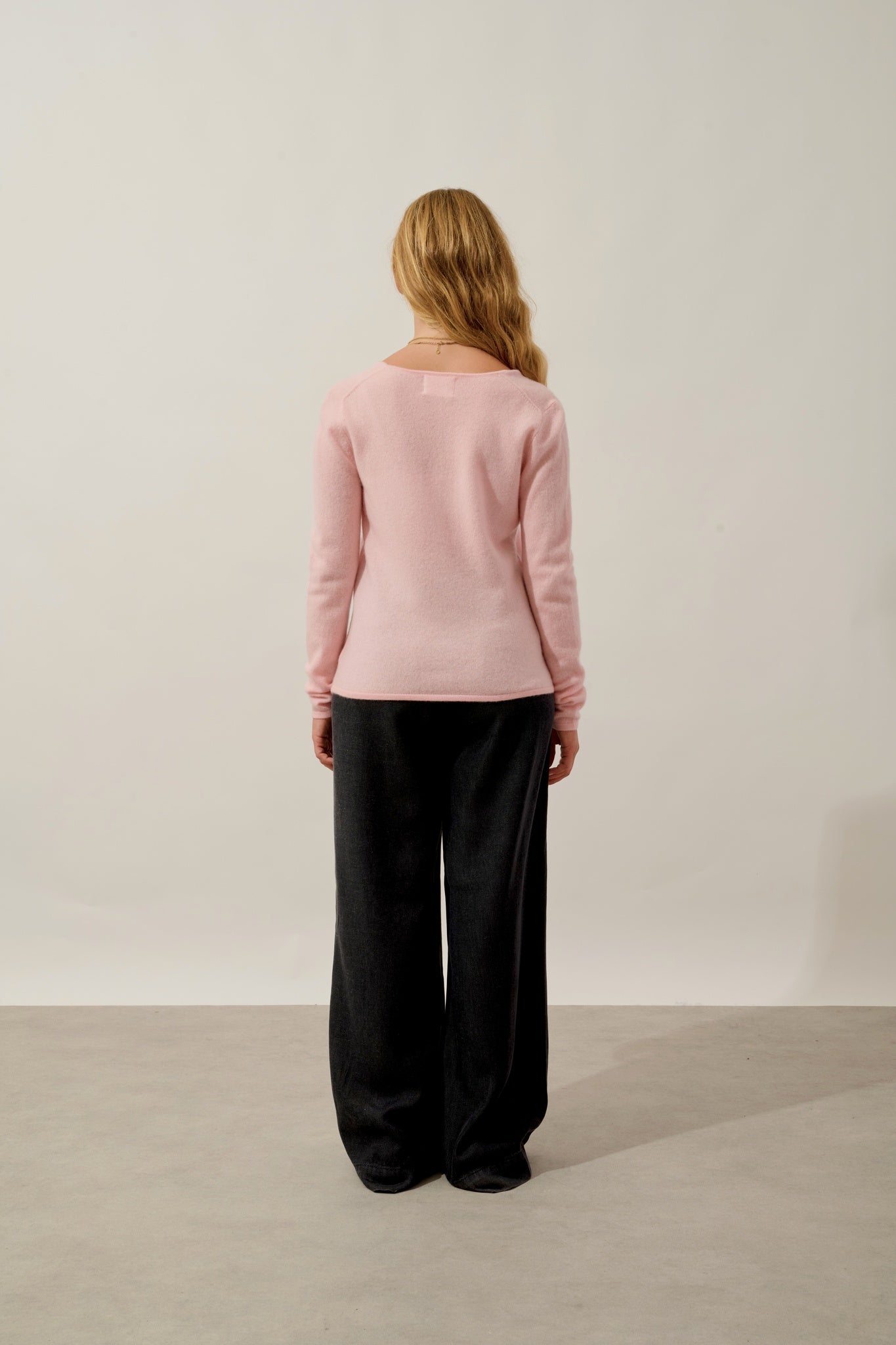 CHALAIS Strickjacke mit V-Ausschnitt Ballerina 100% Kaschmir