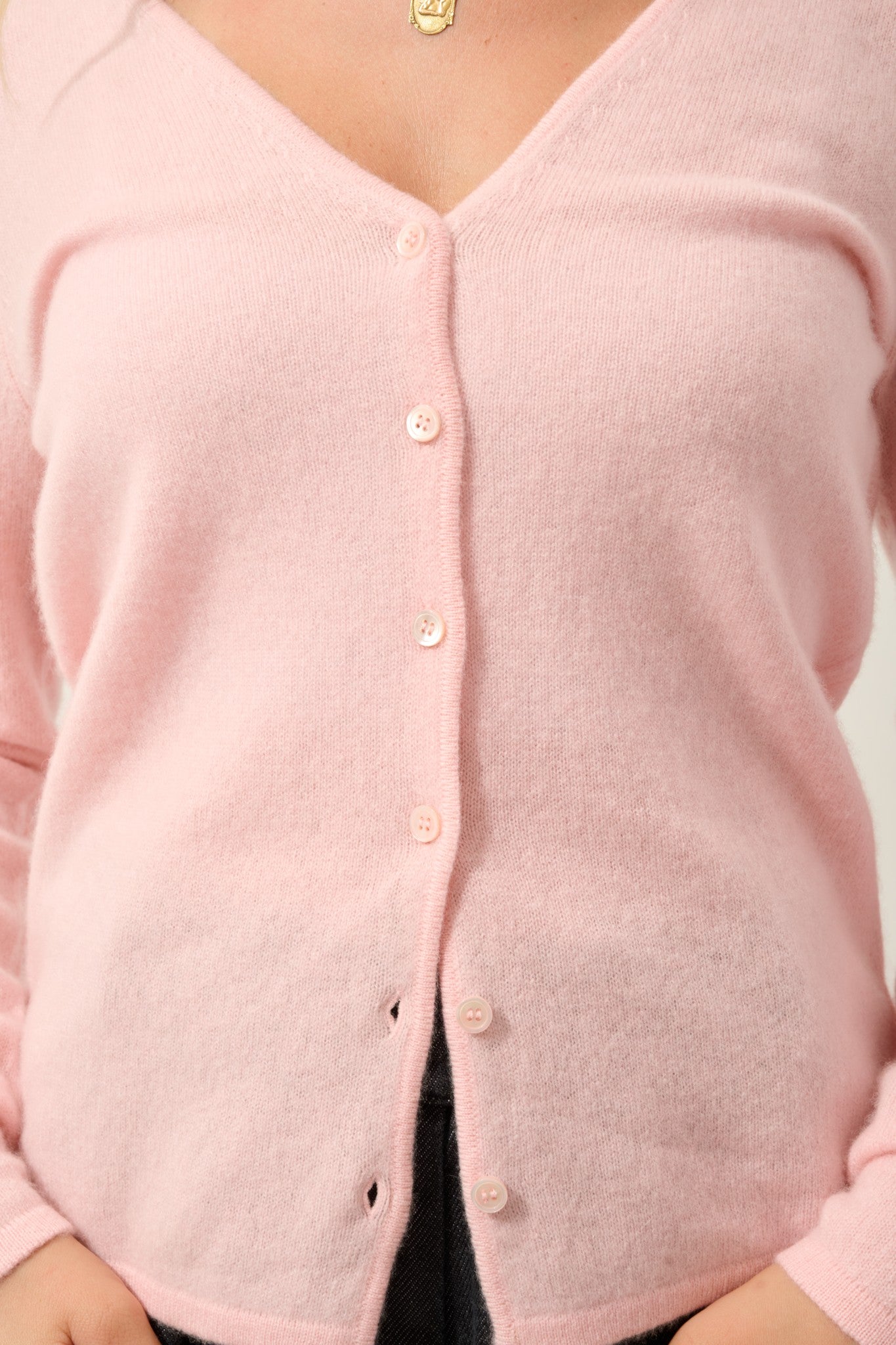 chalais cardigan col v ballerine 100% cachemire