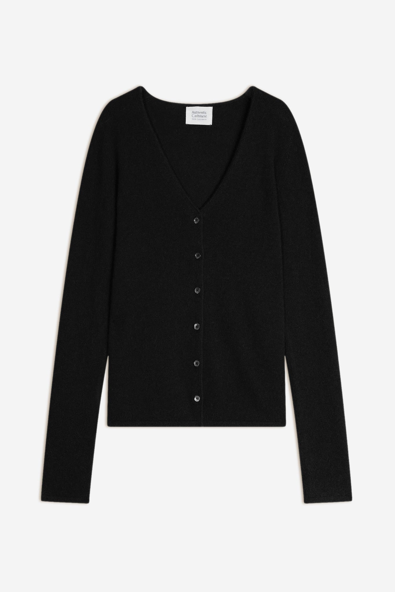 chalais cardigan col v noir 100% cachemire
