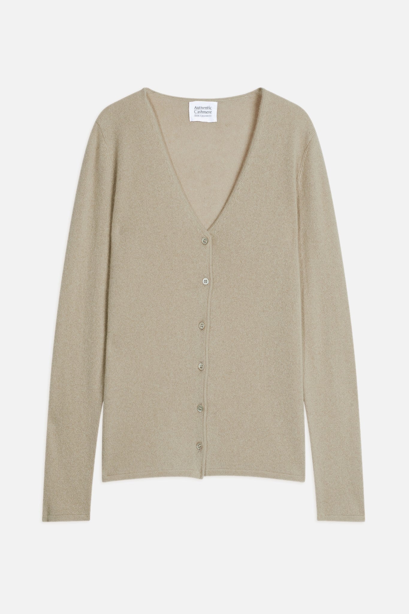 chalais cardigan col v olive 100% cachemire