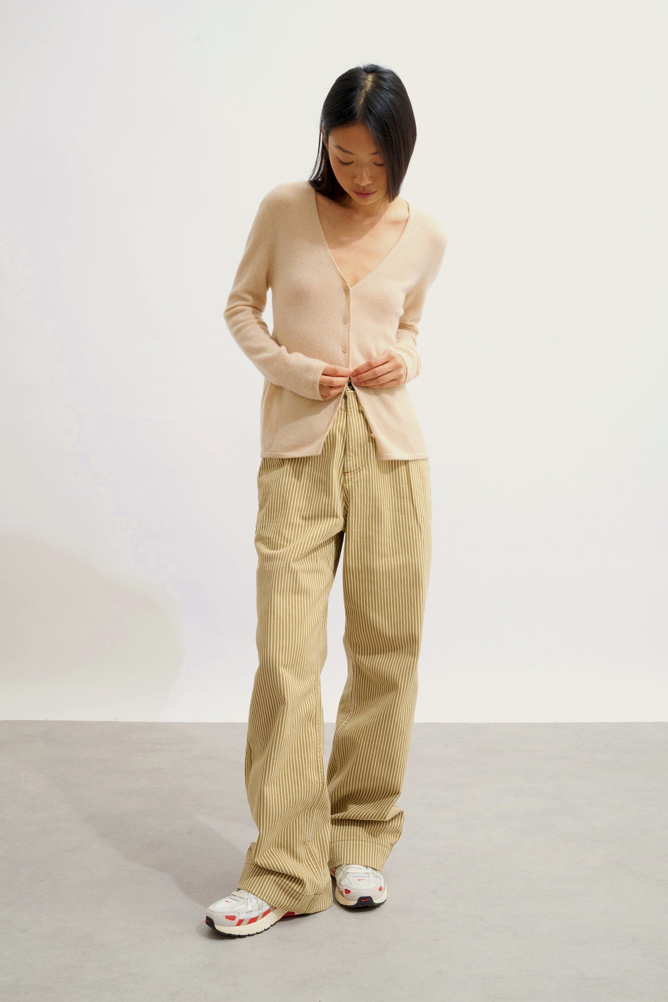 CHALAIS cardigan col v sable 100% cachemire