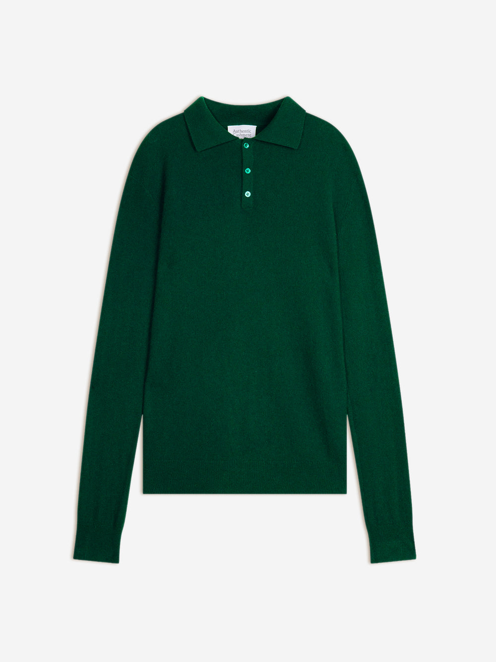 CHARVET long-sleeved polo fir tree 100% cashmere