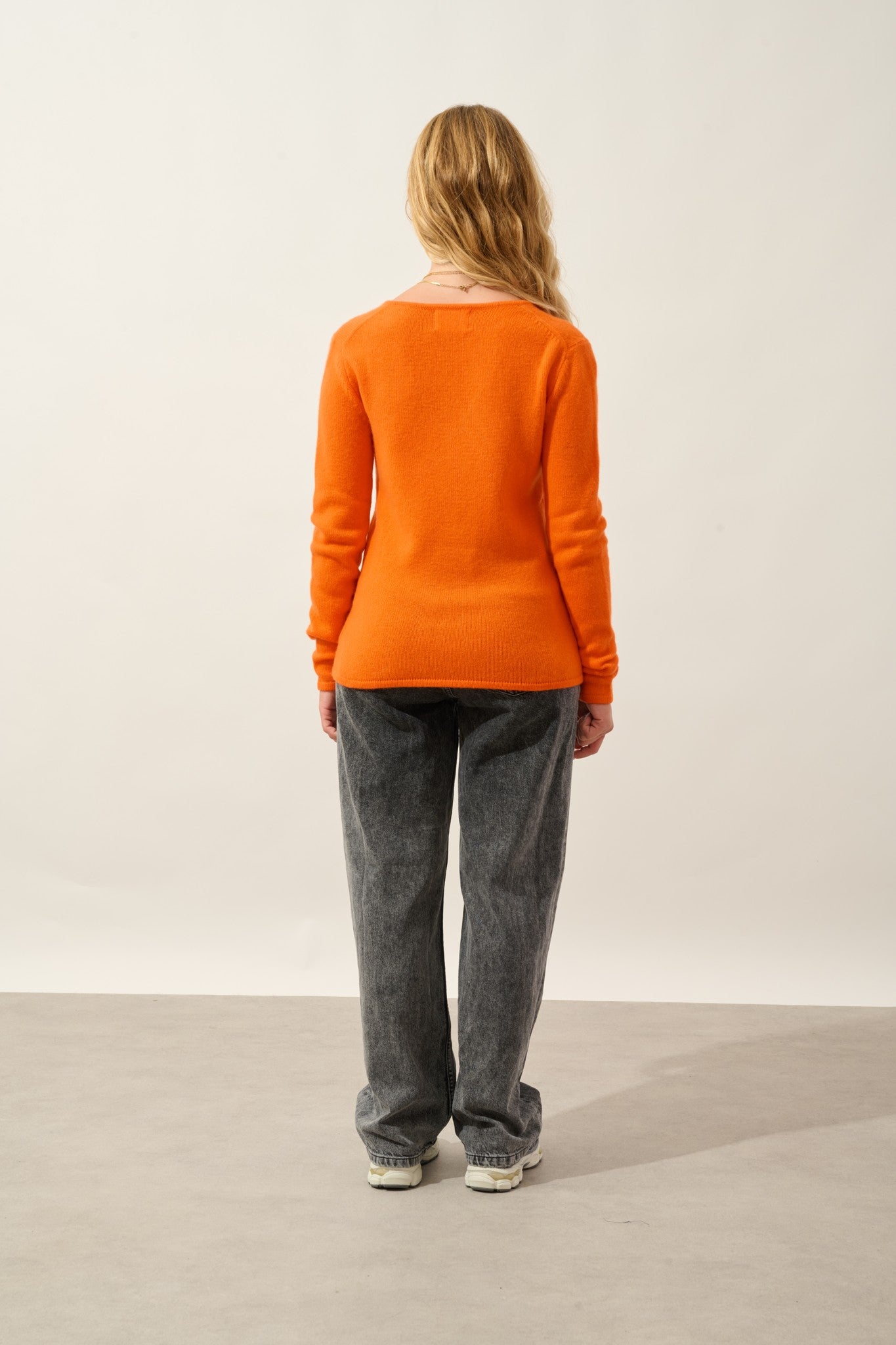 chelsea pull col v 4 fils carotte 100% cachemire