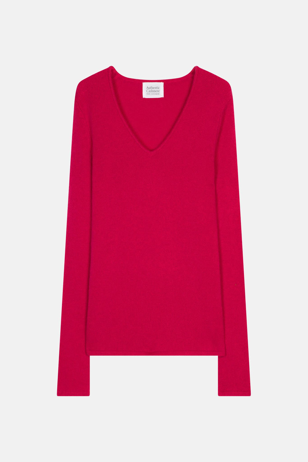 CHELSEA v-neck sweater 4 threads fuchsia 100% cashmere
