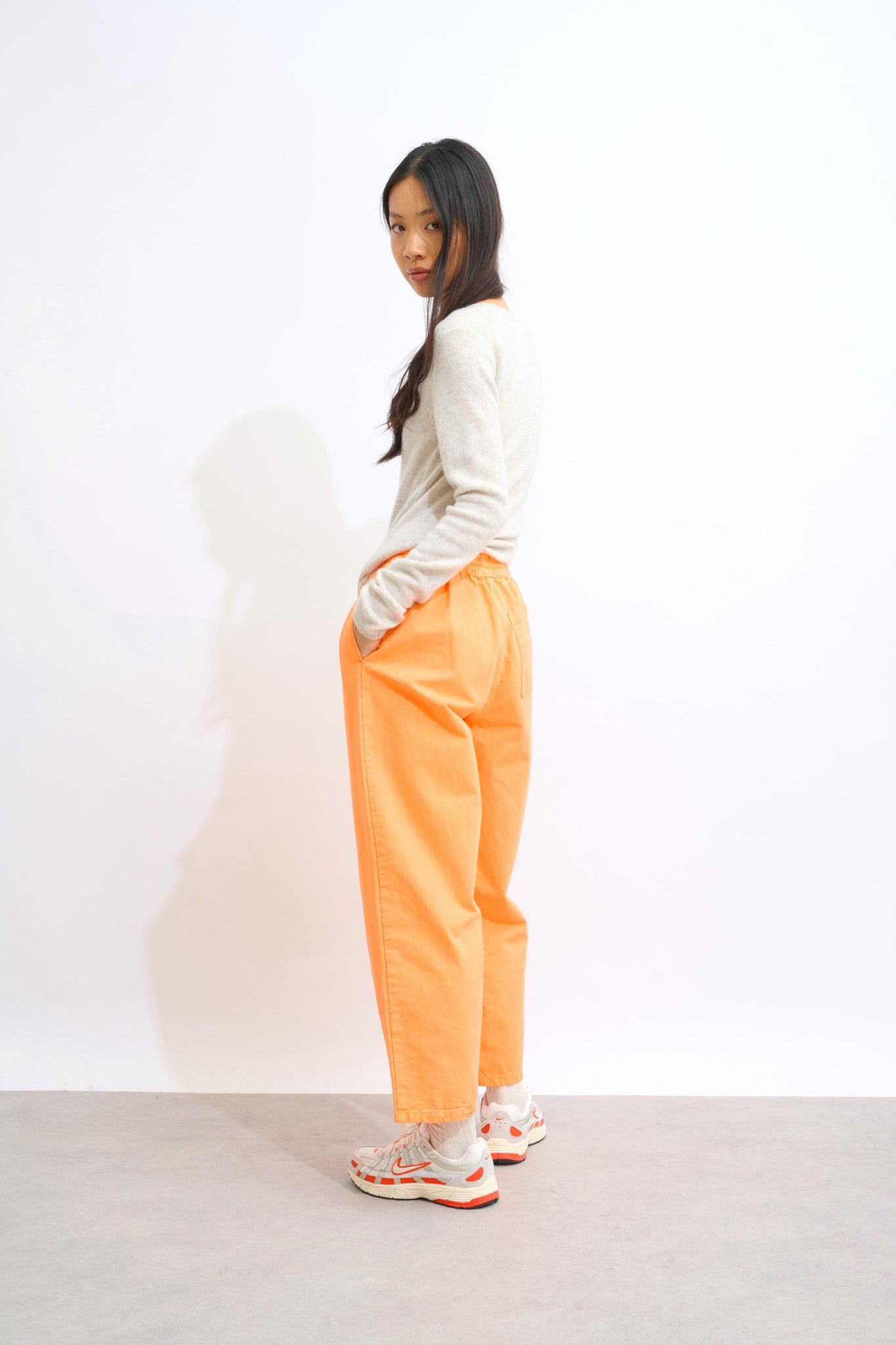 chelsea pull col v 4 fils gris perle chiné 100% cachemire