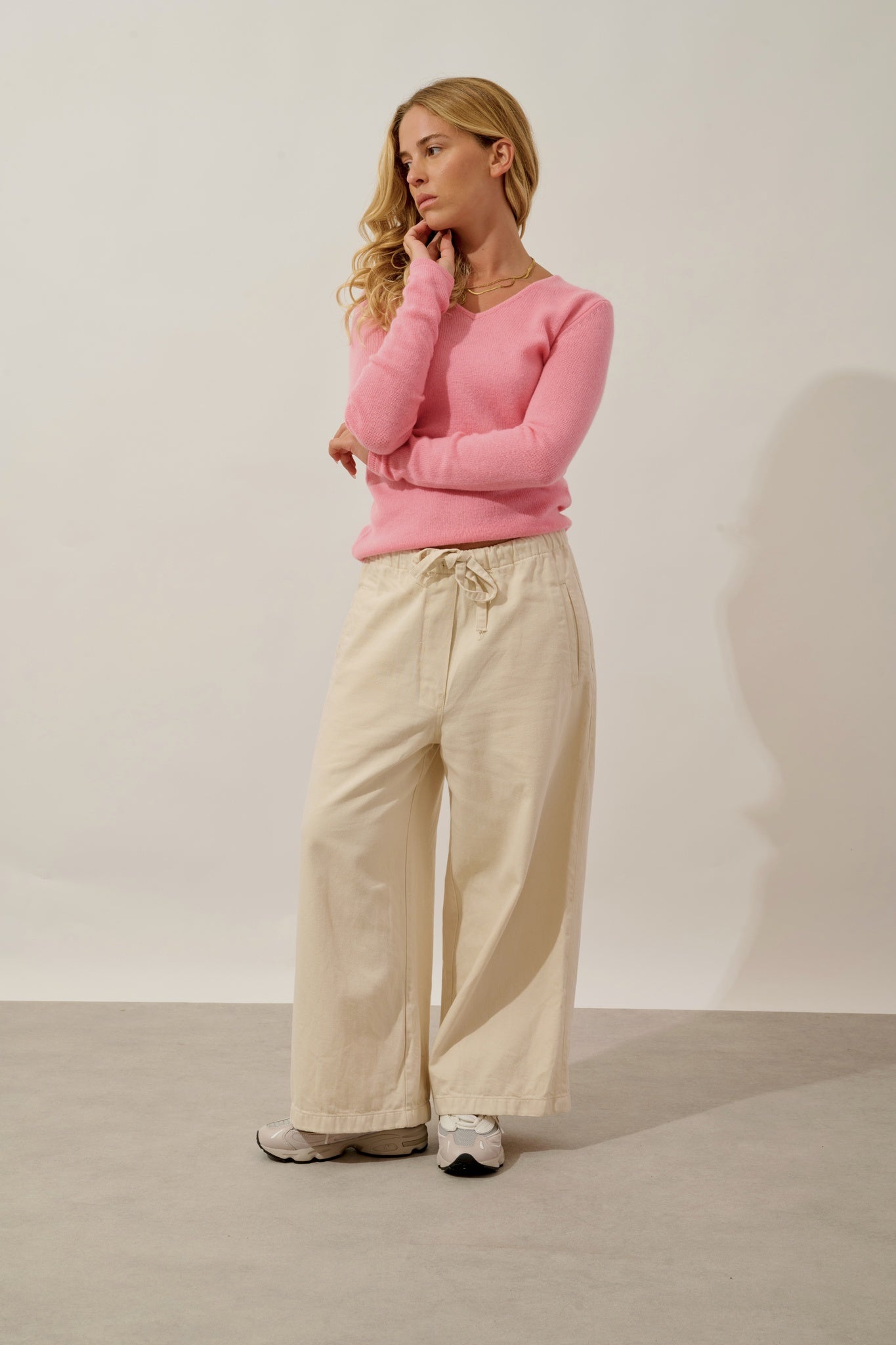 CHELSEA pull col v 4 fils malabar 100% cachemire