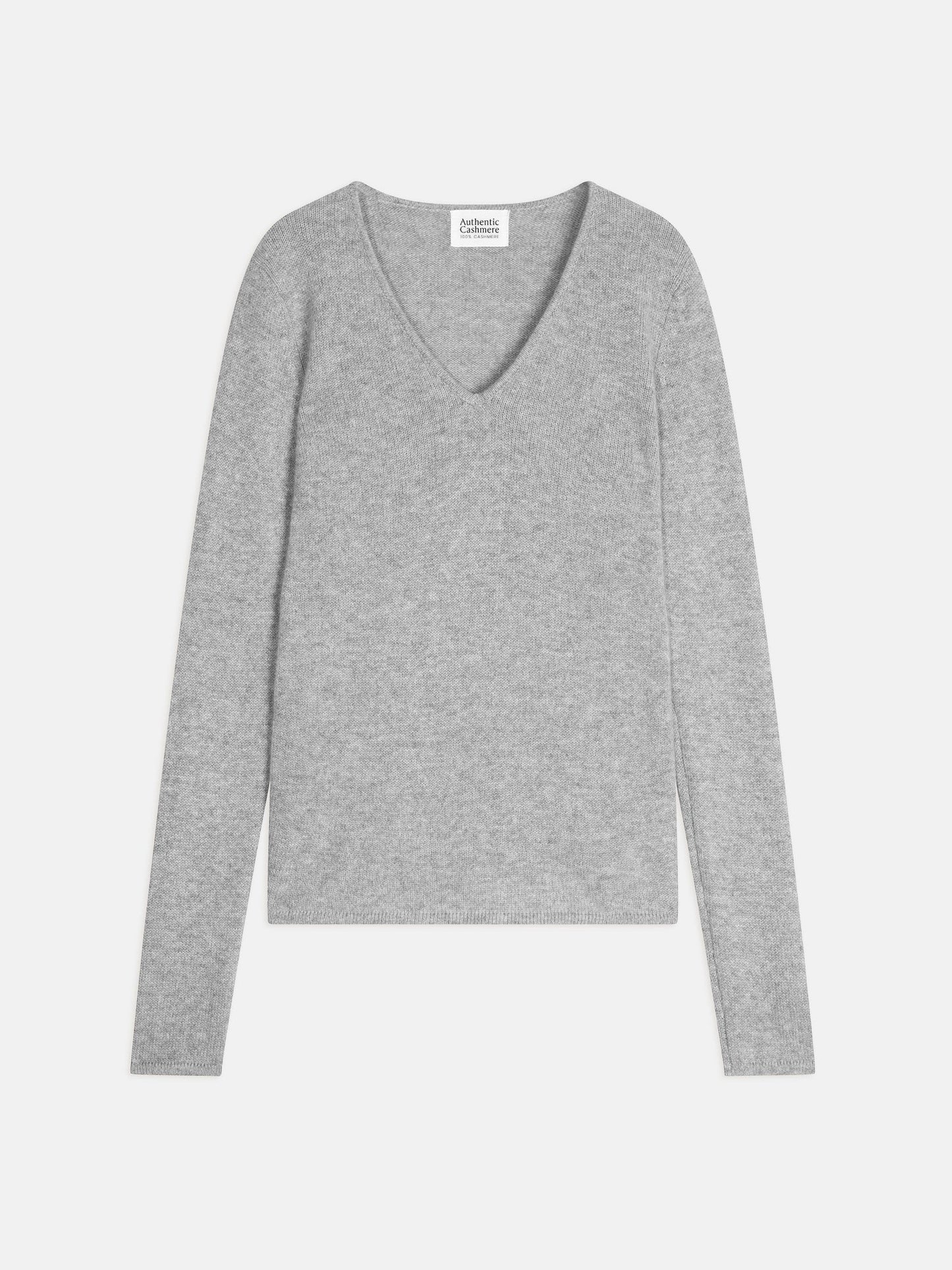 CHELSEA 4-thread v-neck sweater cloudy mottled 100% cashmere