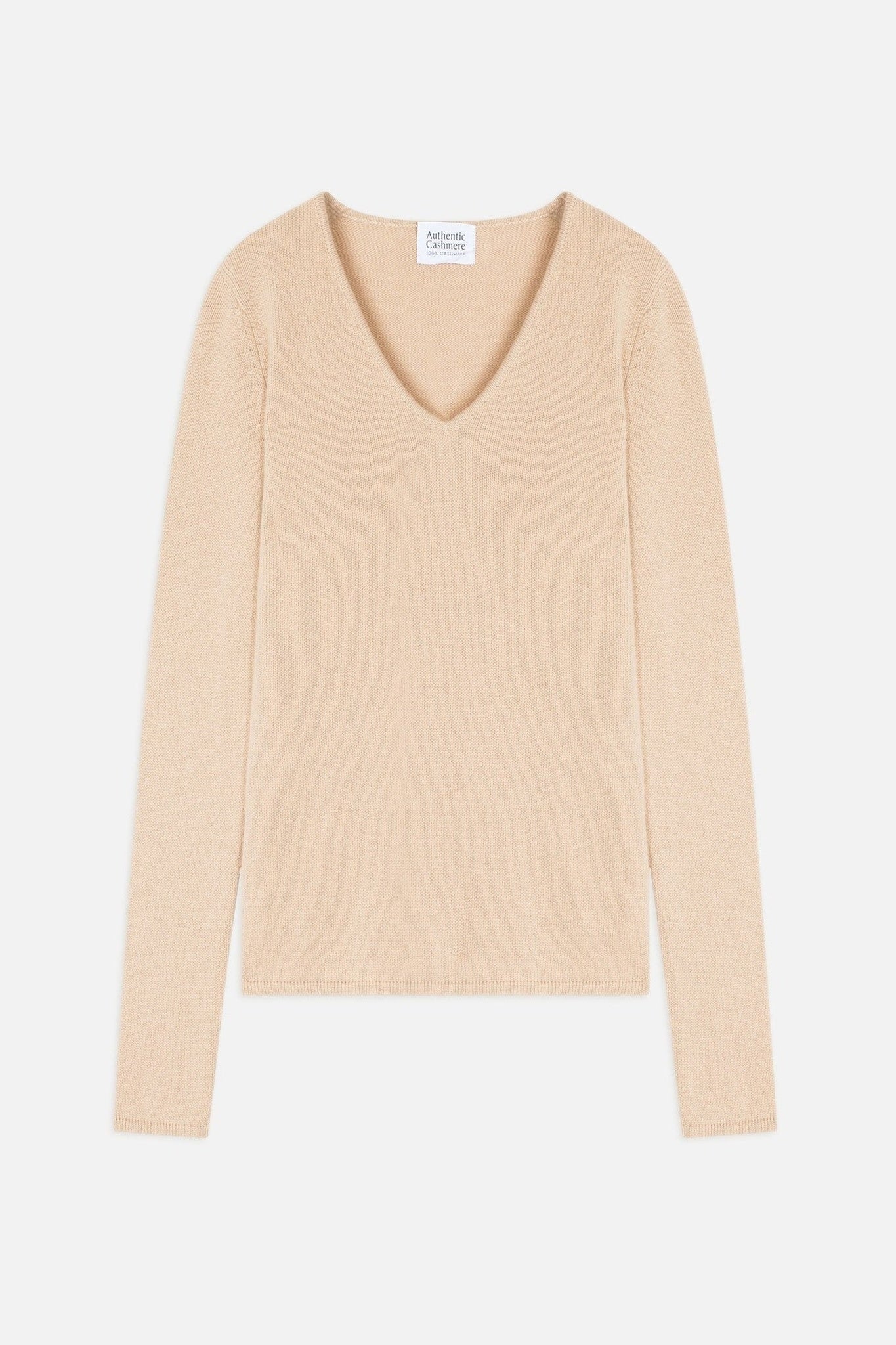 chelsea pull col v 4 fils sable 100% cachemire