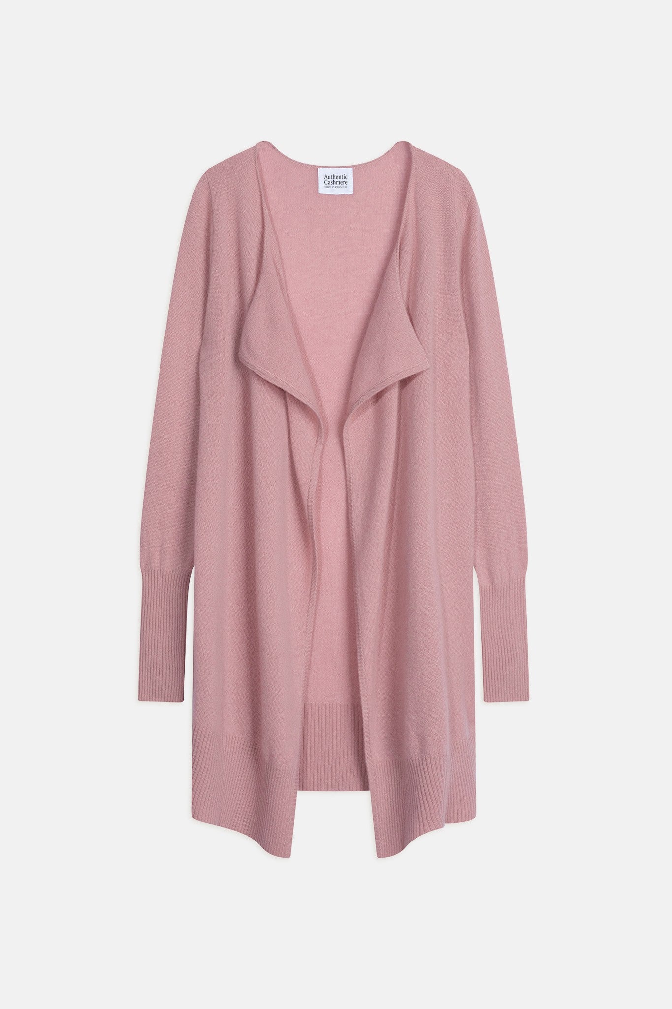 chésery veste longue bois de rose 100% cachemire