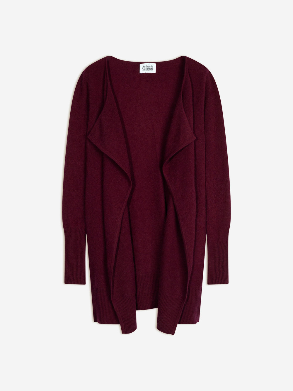 CHÉSERY lange burgunderrote Jacke 100% Kaschmir