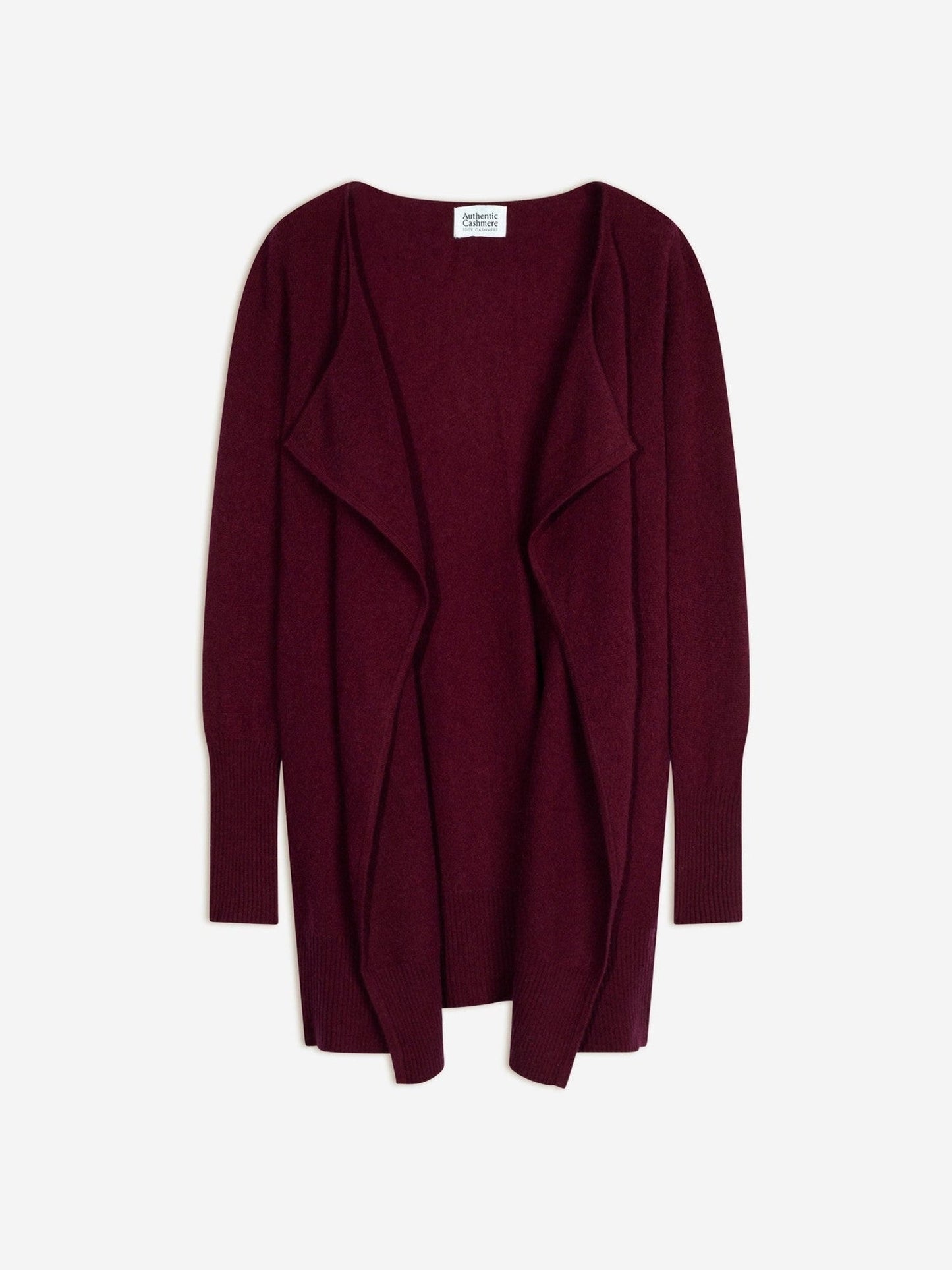 chésery veste longue bordeaux 100% cachemire