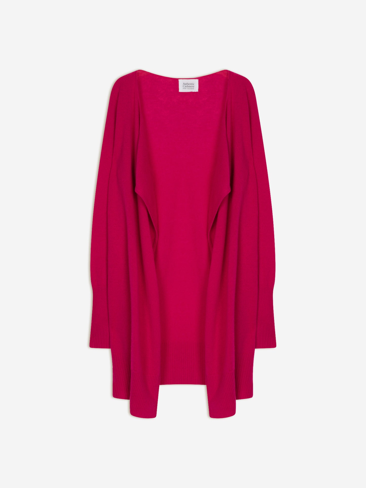 CHÉSERY lange Jacke fuchsia 100% Kaschmir