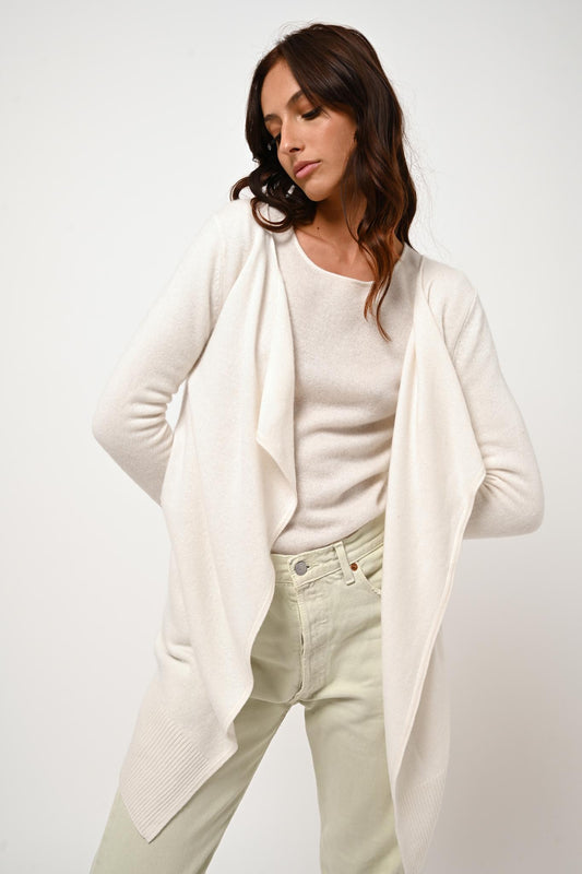 CHÉSERY long ivory jacket 100% cashmere