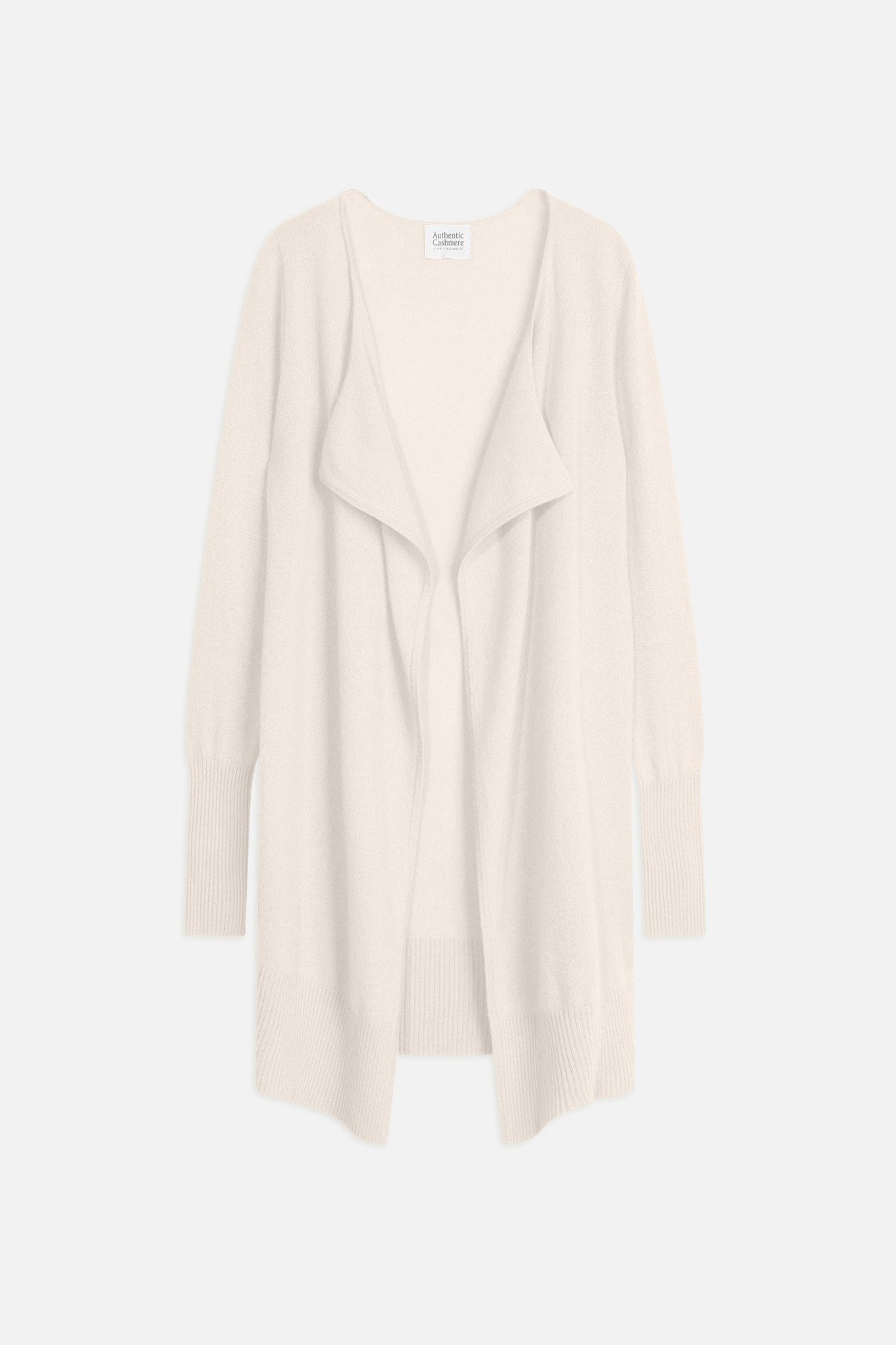 chésery veste longue ivoire 100% cachemire