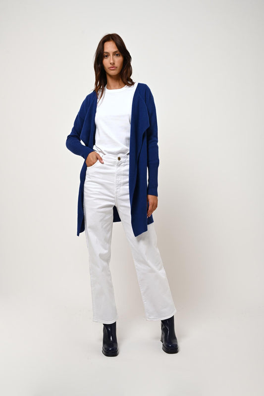 CHÉSERY ultramarine long jacket 100% cashmere