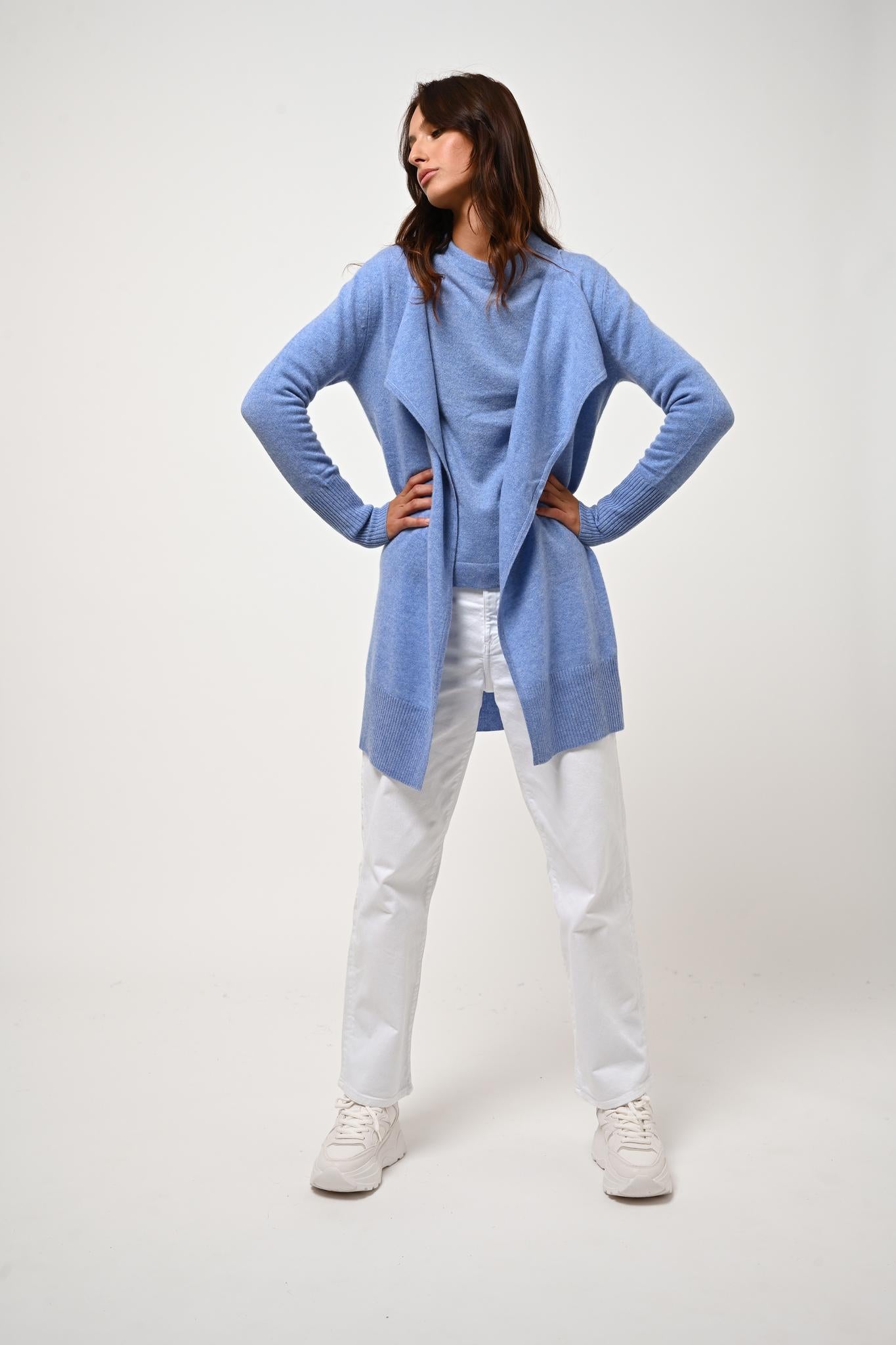 CHÉSERY long sky jacket 100% cashmere