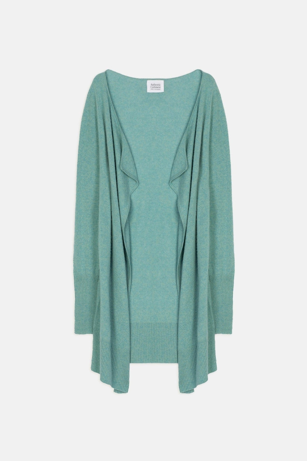 chésery veste longue vert chiné 100% cachemire