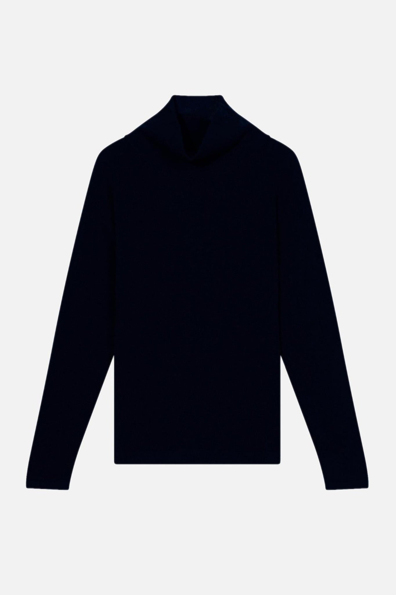 CHEVIOT Pullover mit Stehkragen und Wasserfall navy 100% Kaschmir