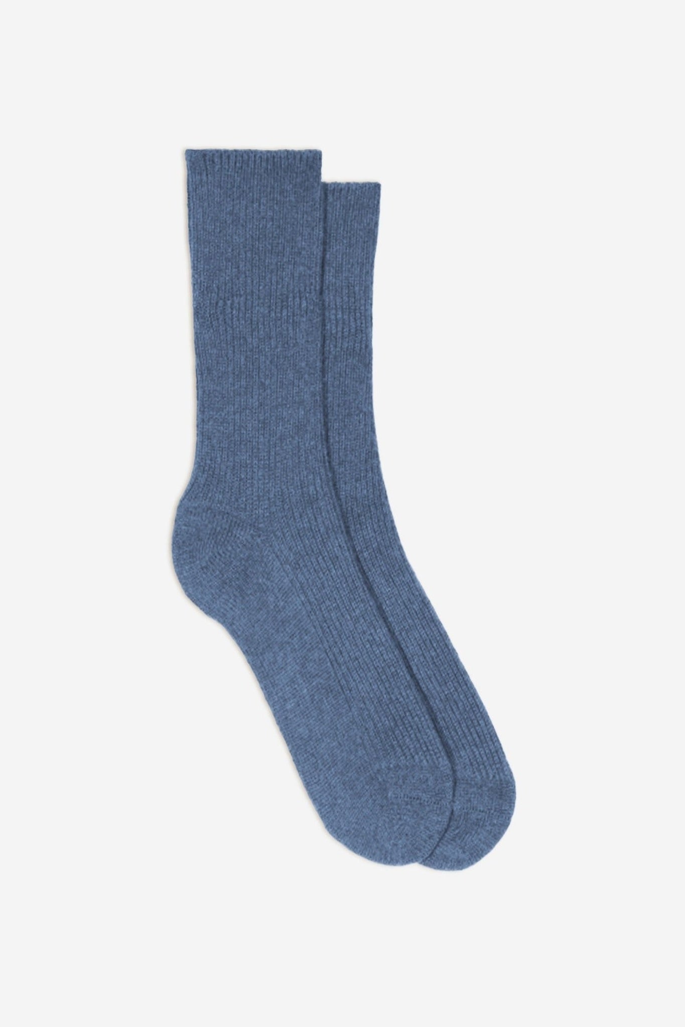chewila chaussettes 4 fils bleu denim 100% cachemire