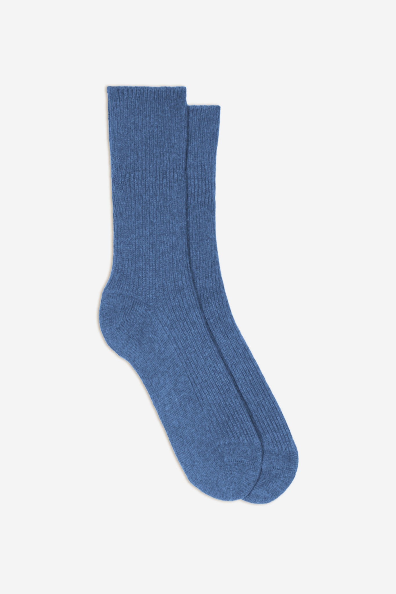 chewila chaussettes 4 fils bleu denim 100% cachemire