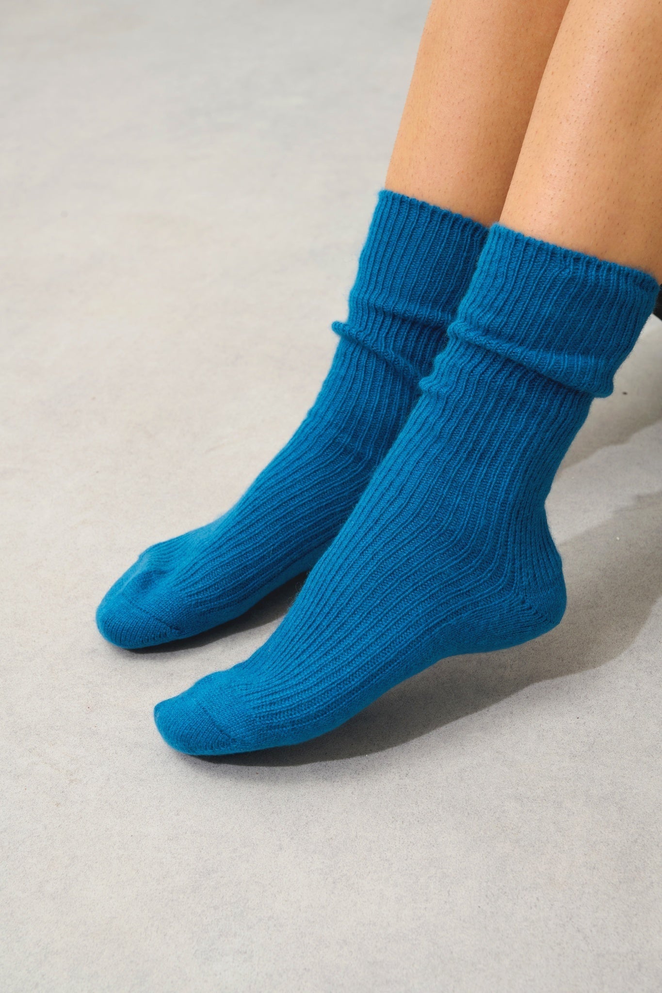 CHEWILA chaussettes 4 fils paon 100% cachemire